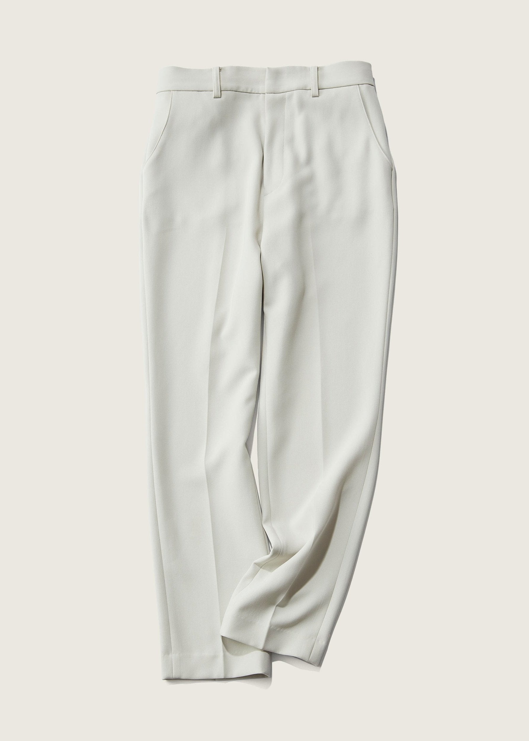 中線壓褶錐形褲