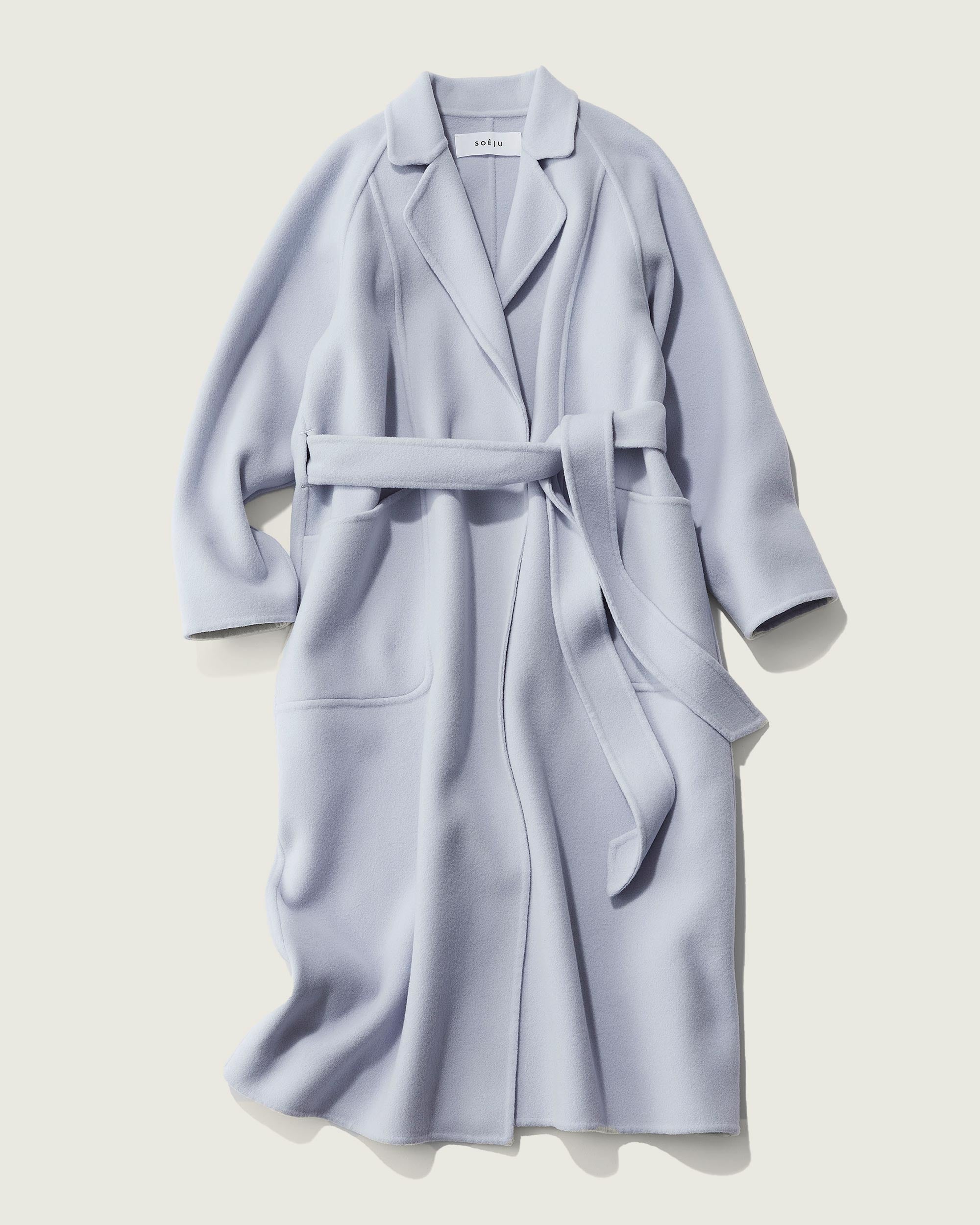 Double-faced Wool Robe Coat