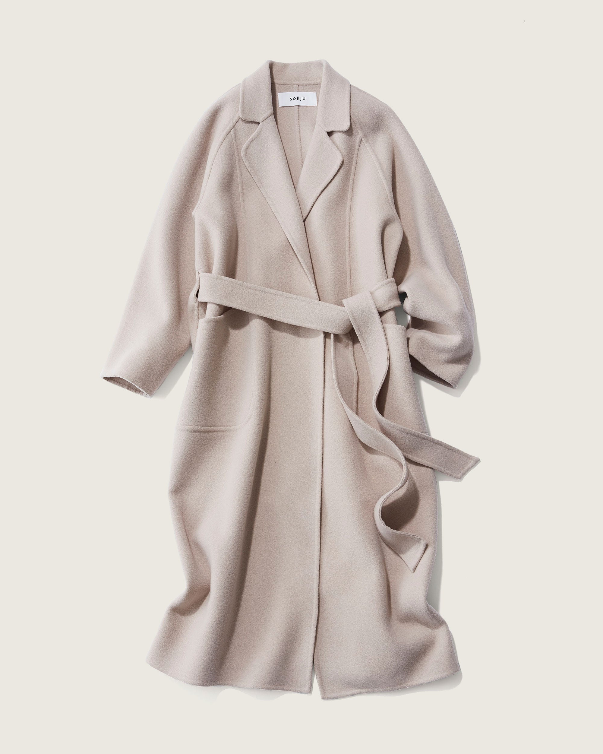 Double-faced Wool Robe Coat