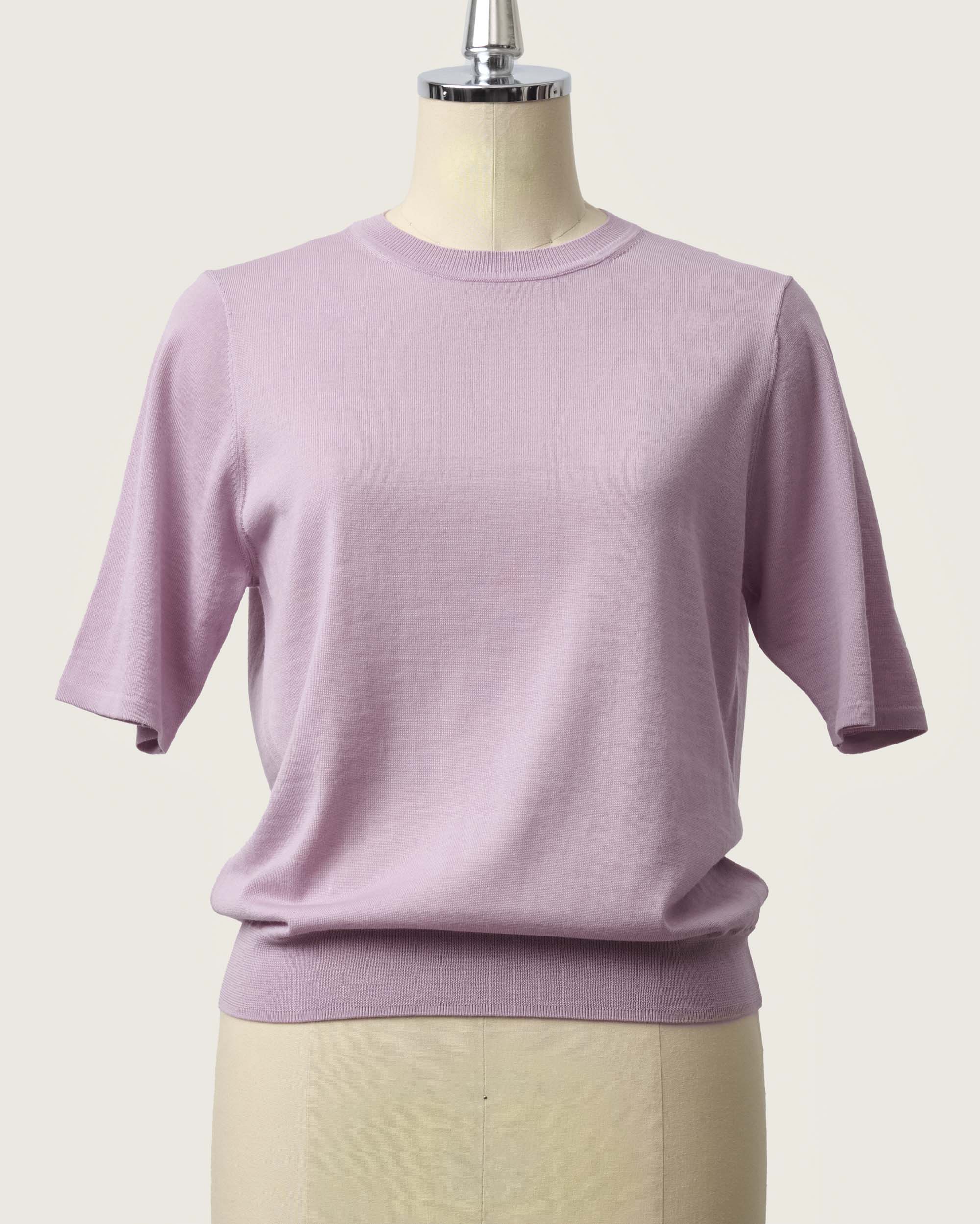 High Gauge Wool Half Sleeve Pullover