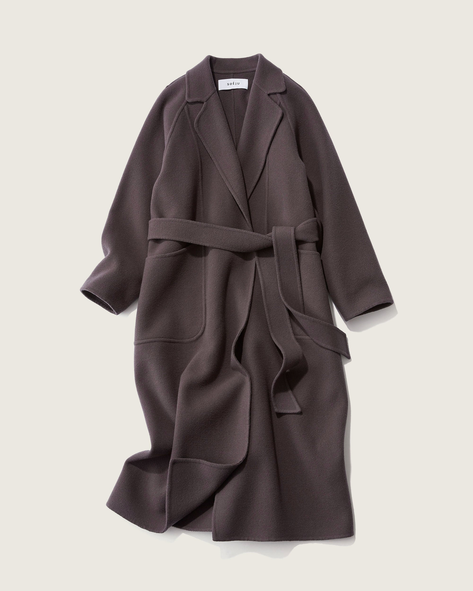 Double-faced Wool Robe Coat