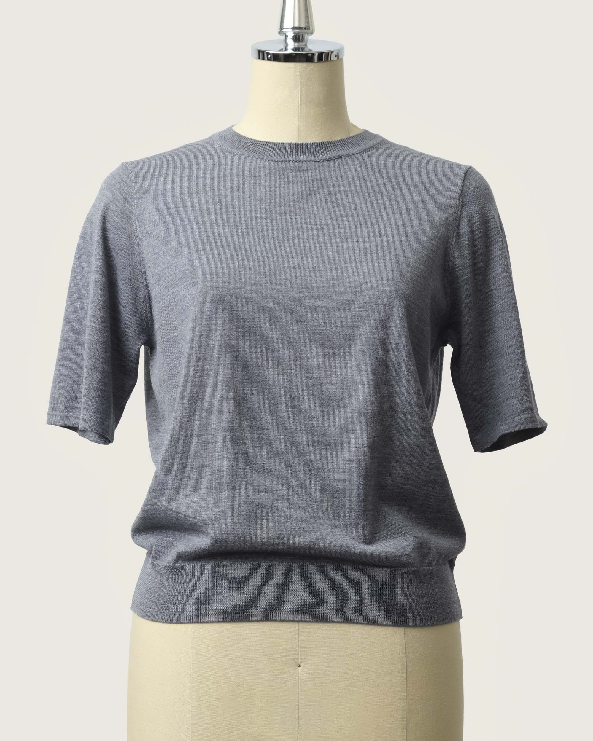 High Gauge Wool Half Sleeve Pullover