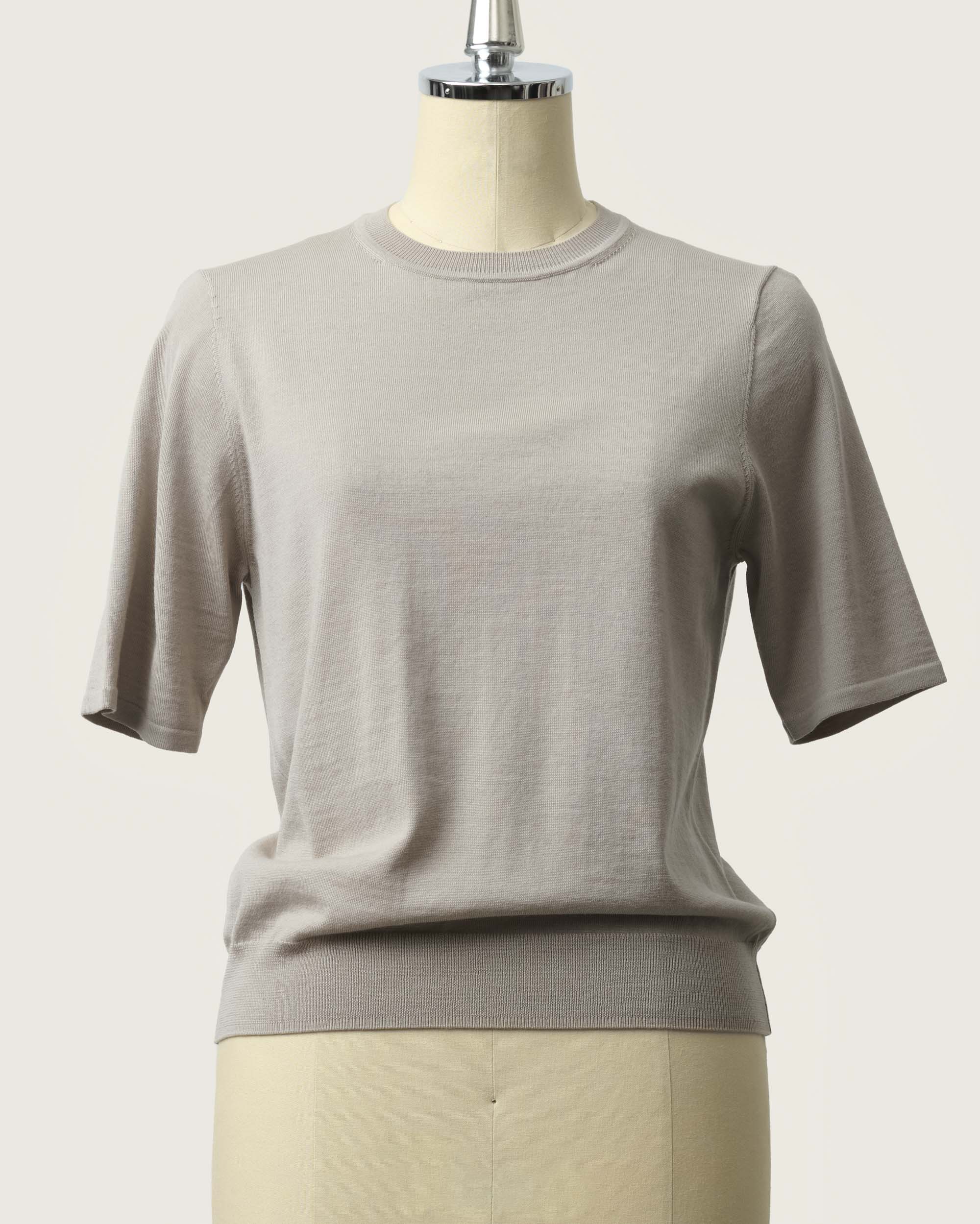 High Gauge Wool Half Sleeve Pullover