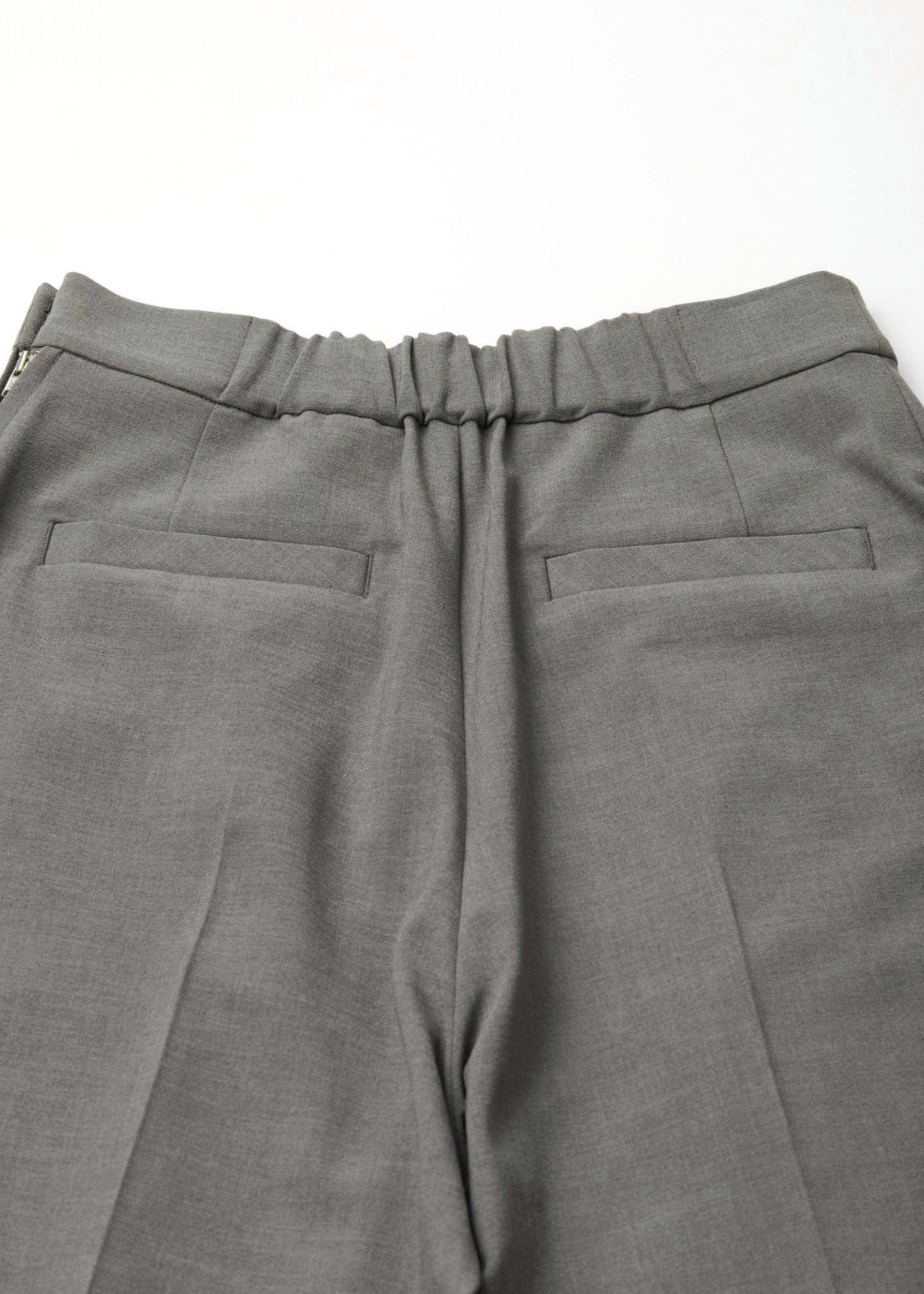 Wool-Like Stretch Barrel Pants