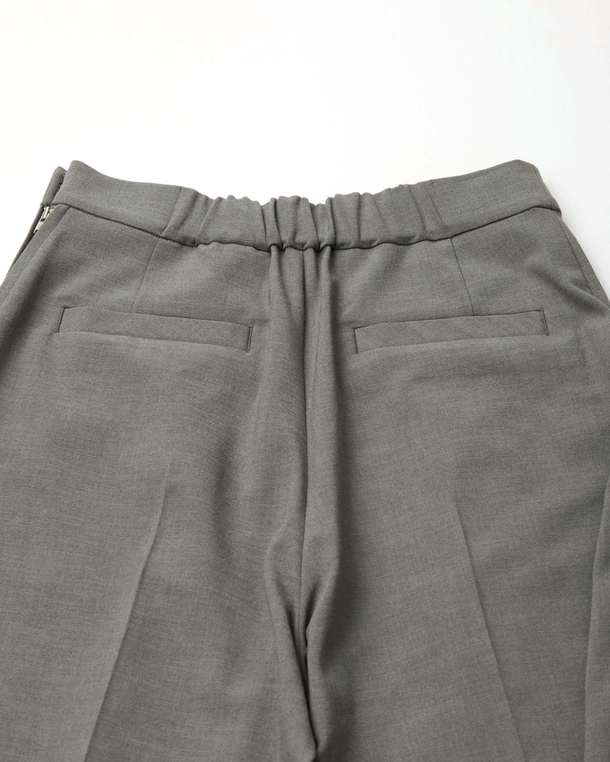 Wool-Like Stretch Barrel Pants