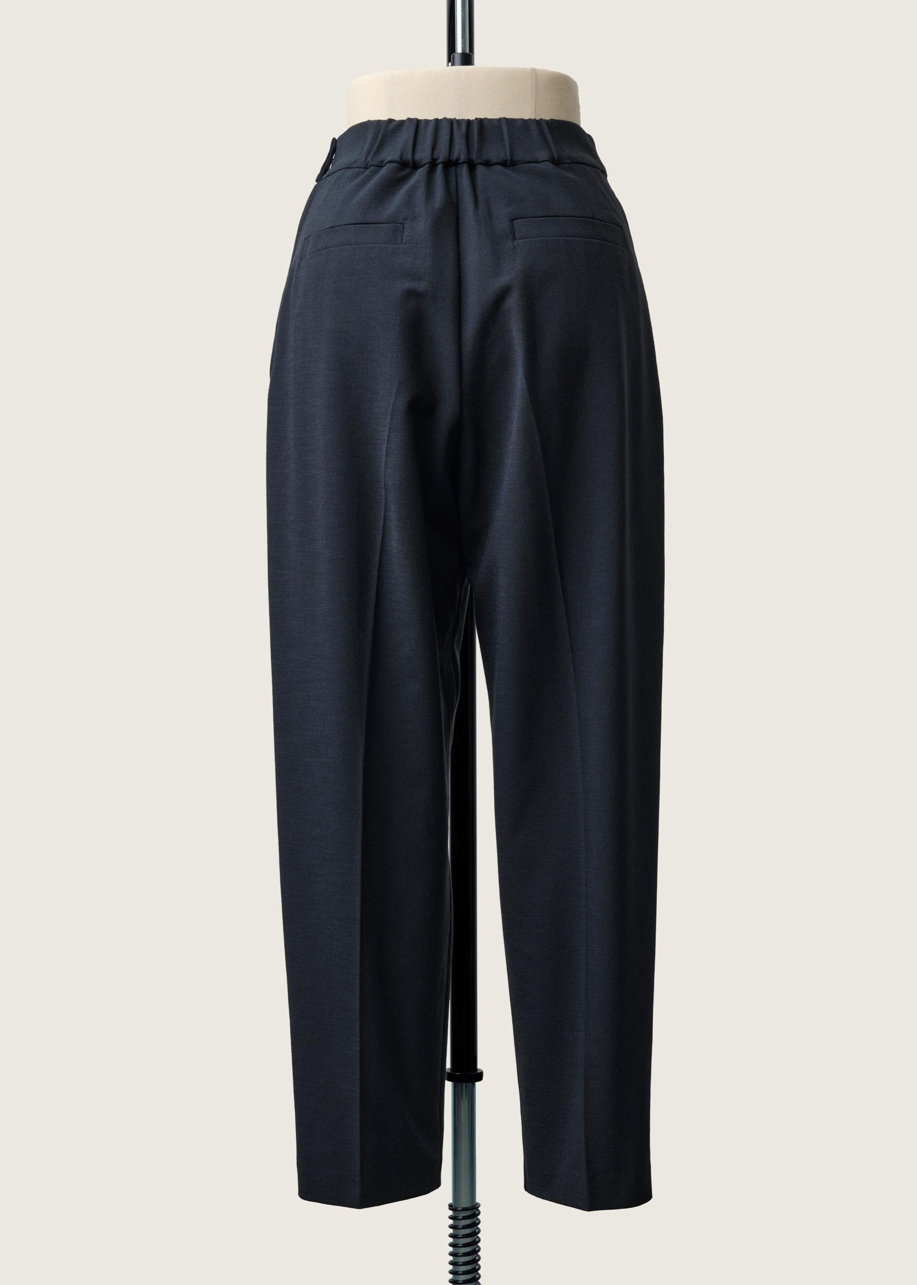 Wool-Like Stretch Barrel Pants