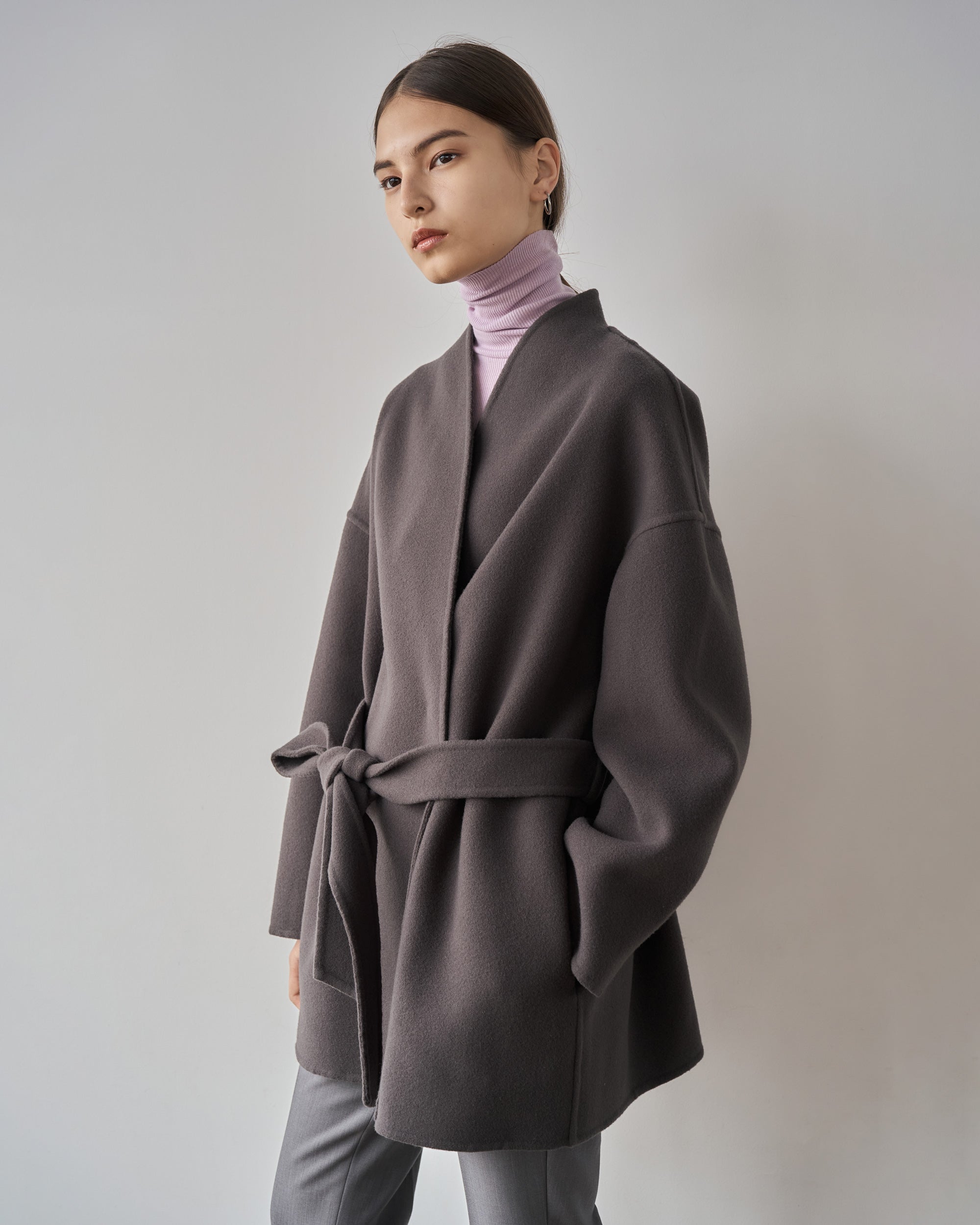 Double-faced Wool Midi Coat