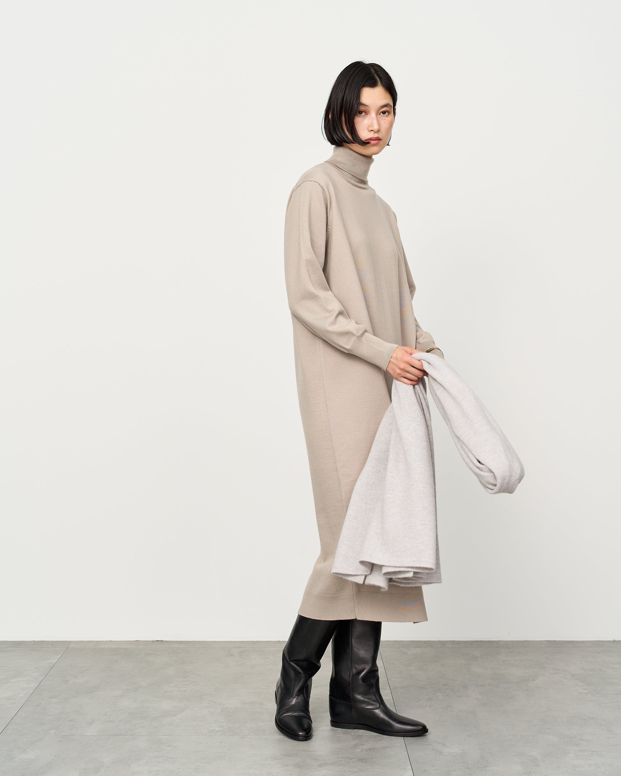 Wool-Blend Knit Dress