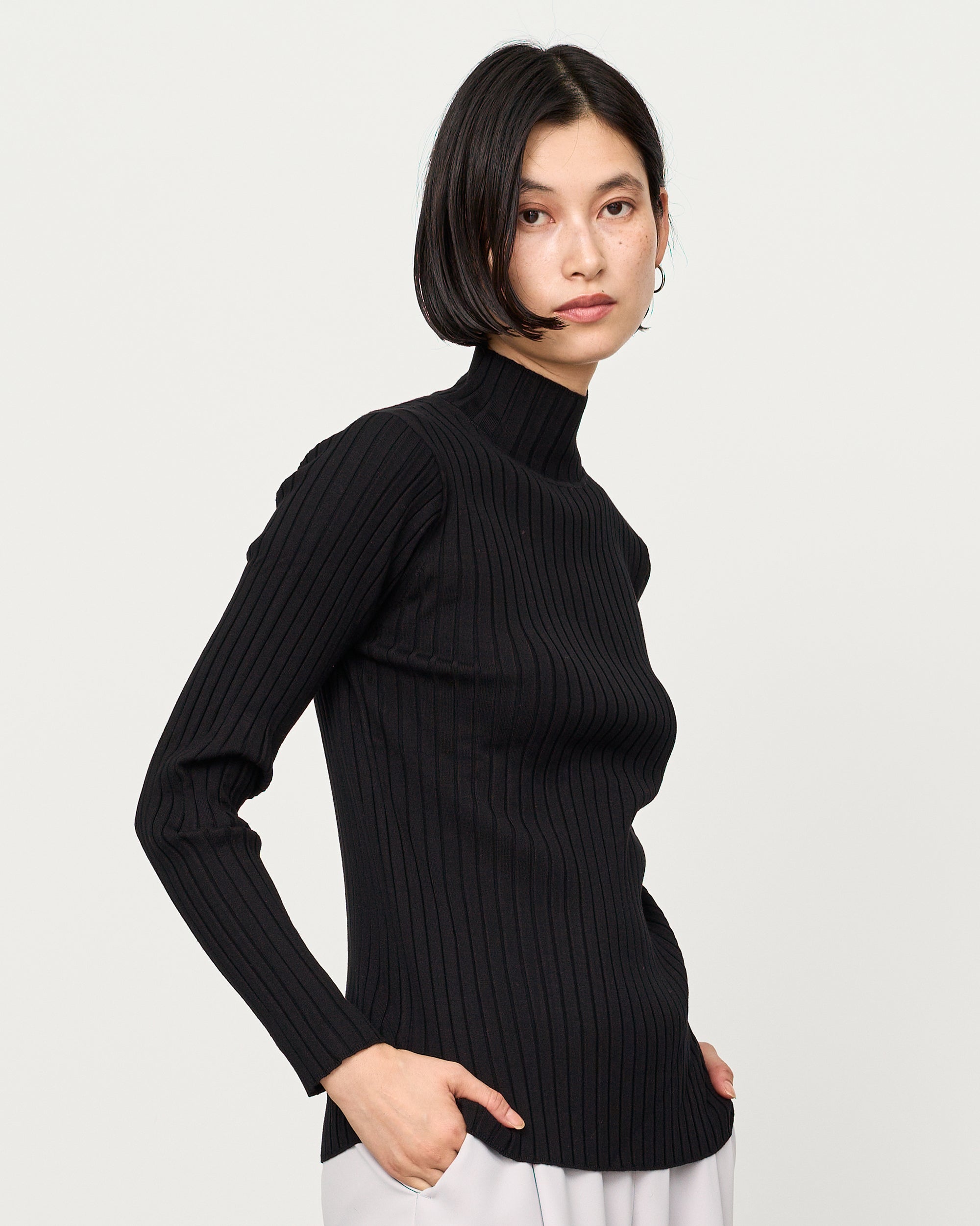 Wide Rib Turtleneck