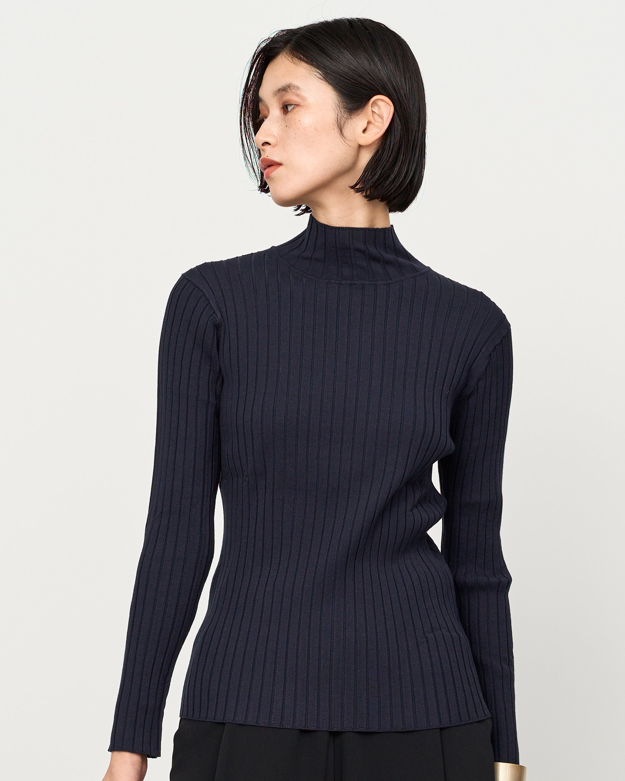 Wide Rib Turtleneck