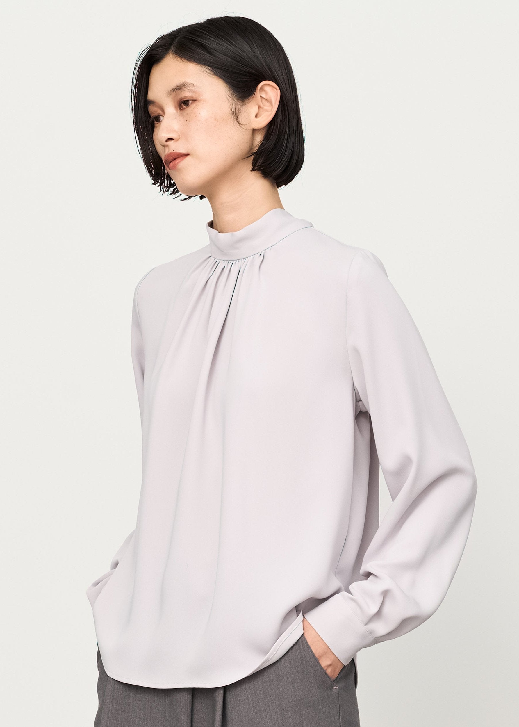 Satin Back-ribboned Blouse