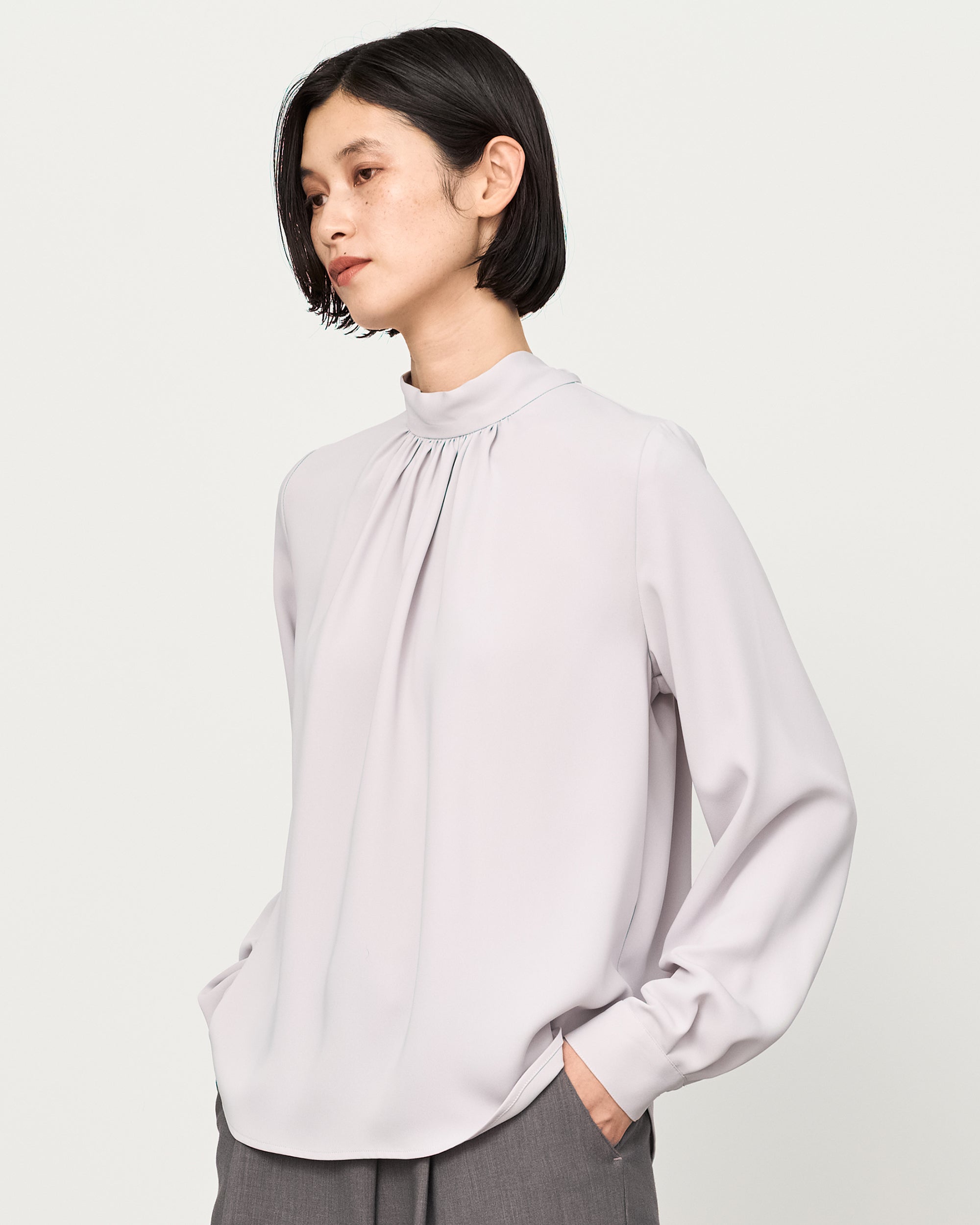 Satin Back-ribboned Blouse