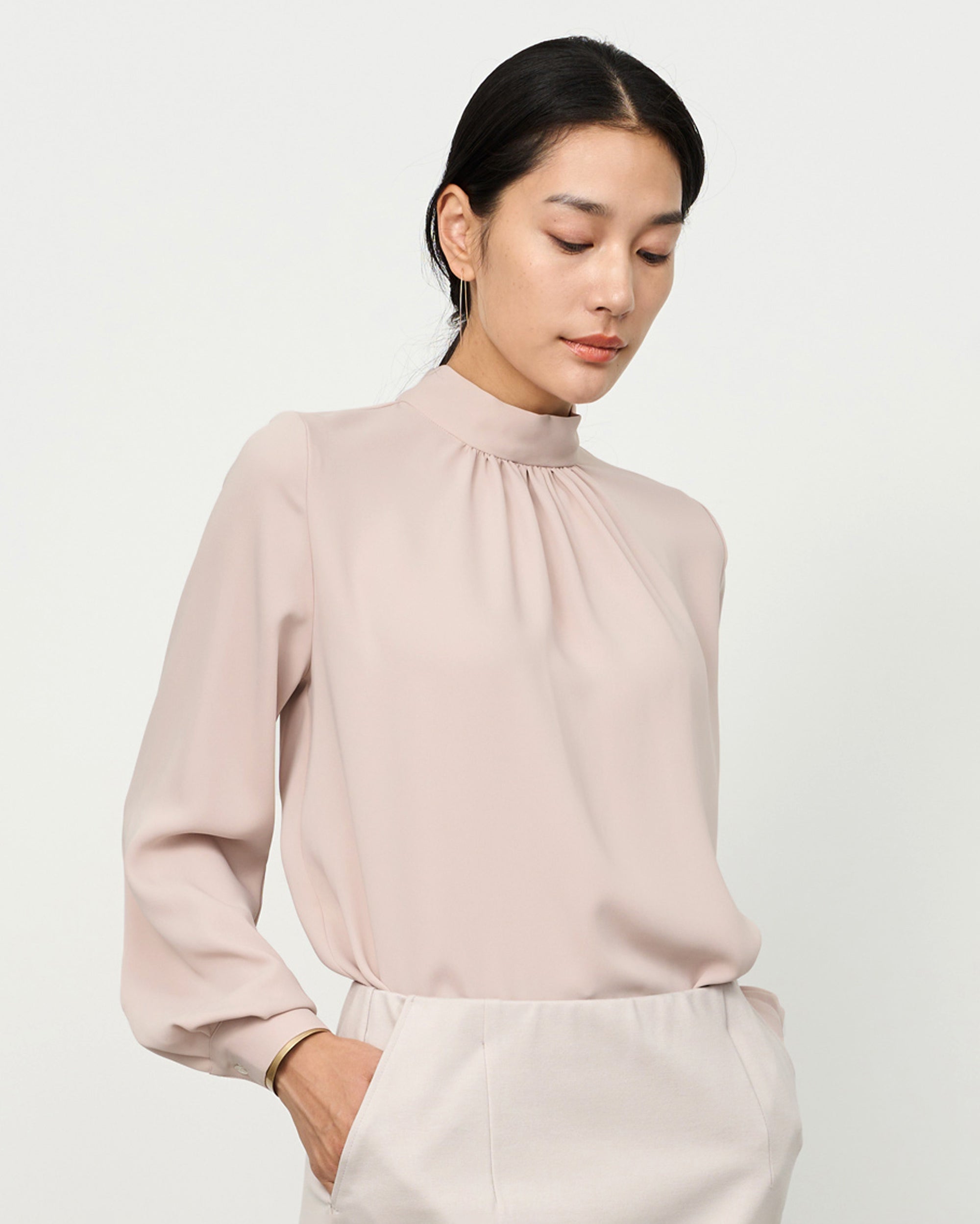 Satin Back-ribboned Blouse