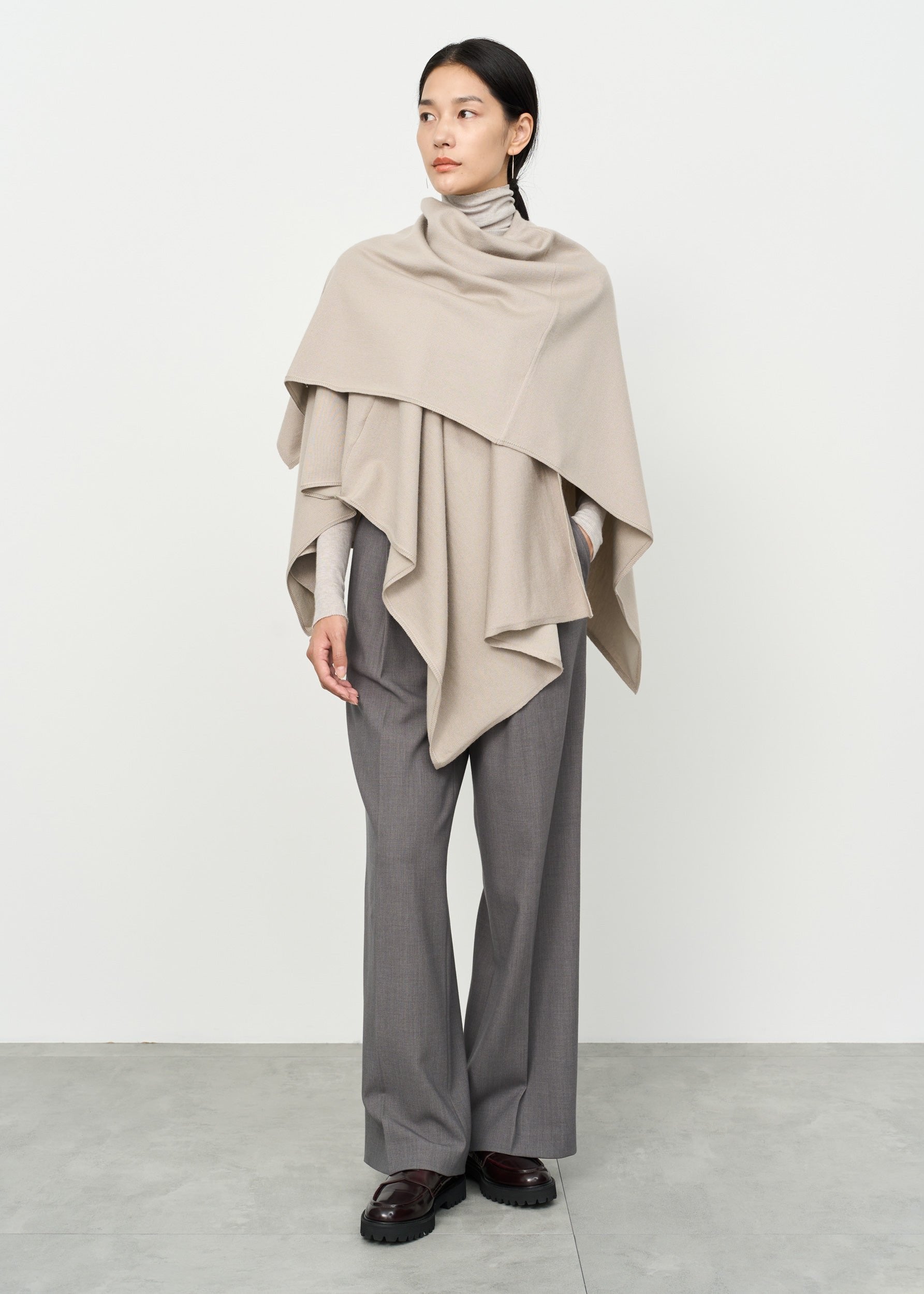 Wool-Blend 2WAY Cape