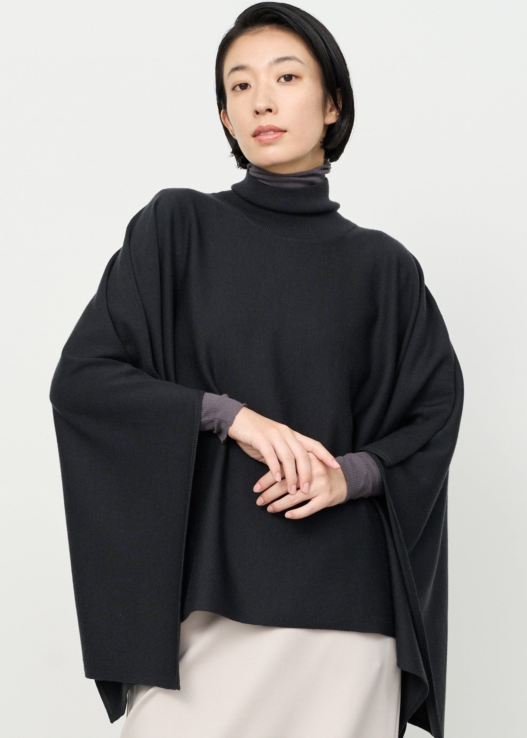 Wool-Blend 2WAY Cape