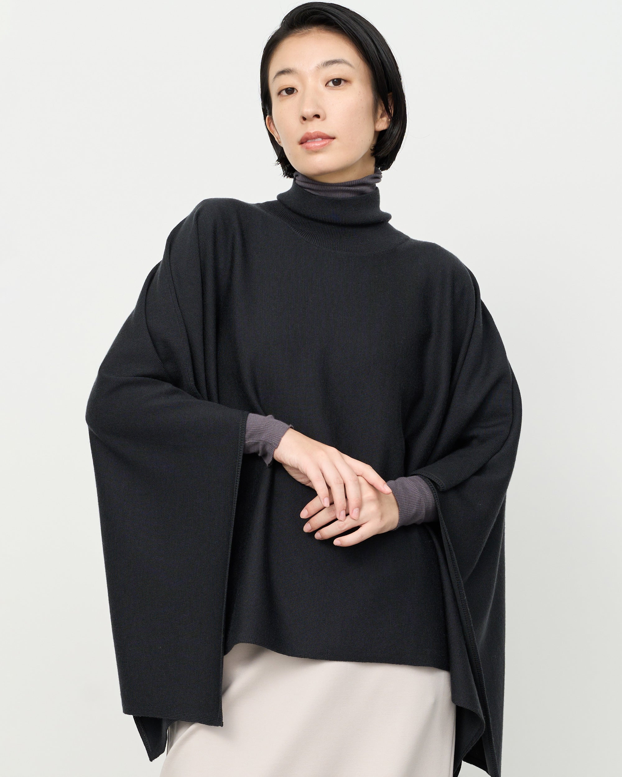 Wool-Blend 2WAY Cape