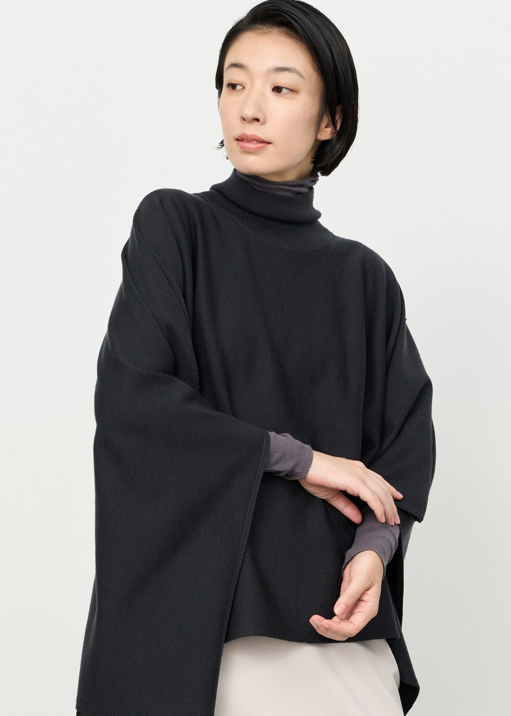 Wool-Blend 2WAY Cape