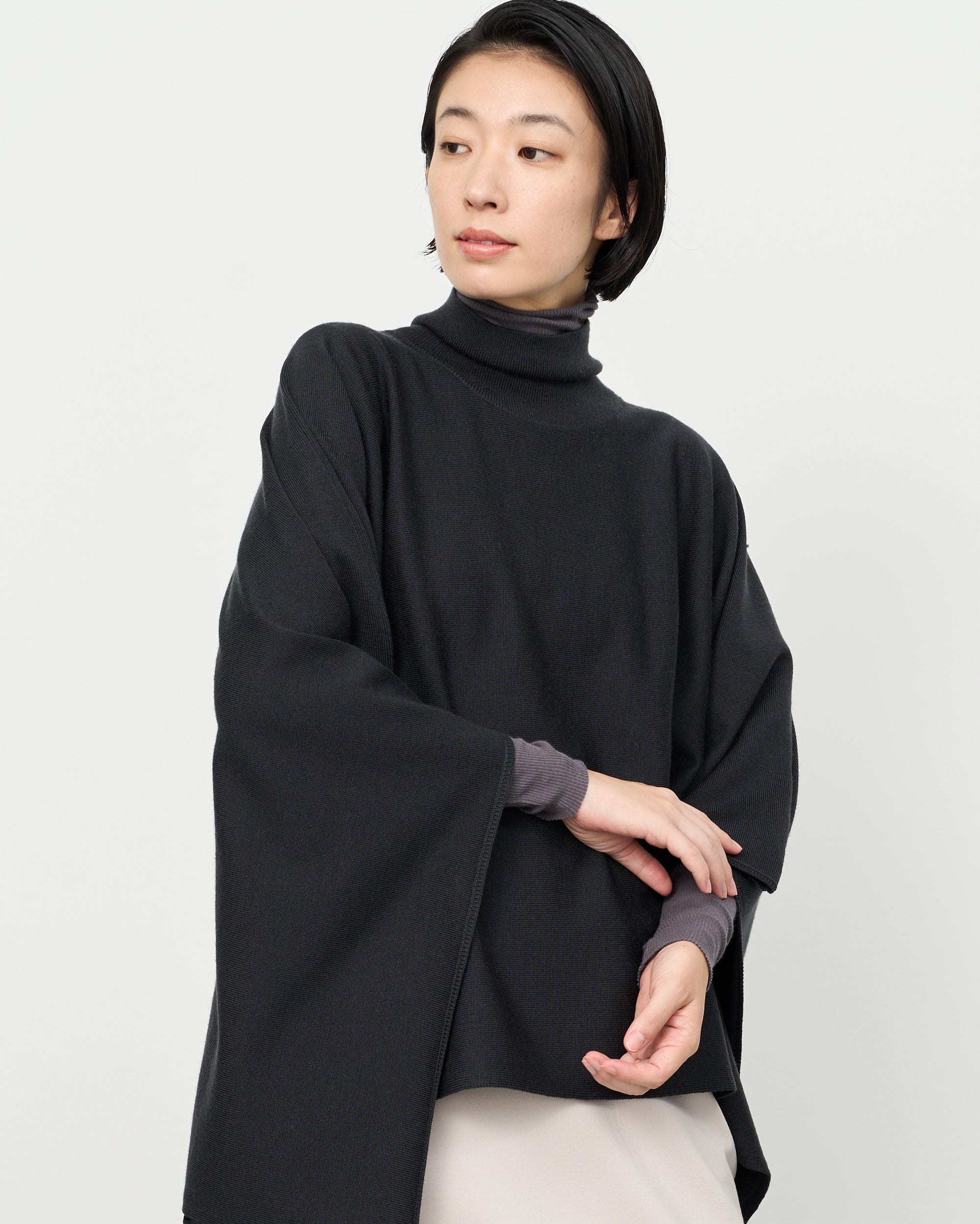 Wool-Blend 2WAY Cape