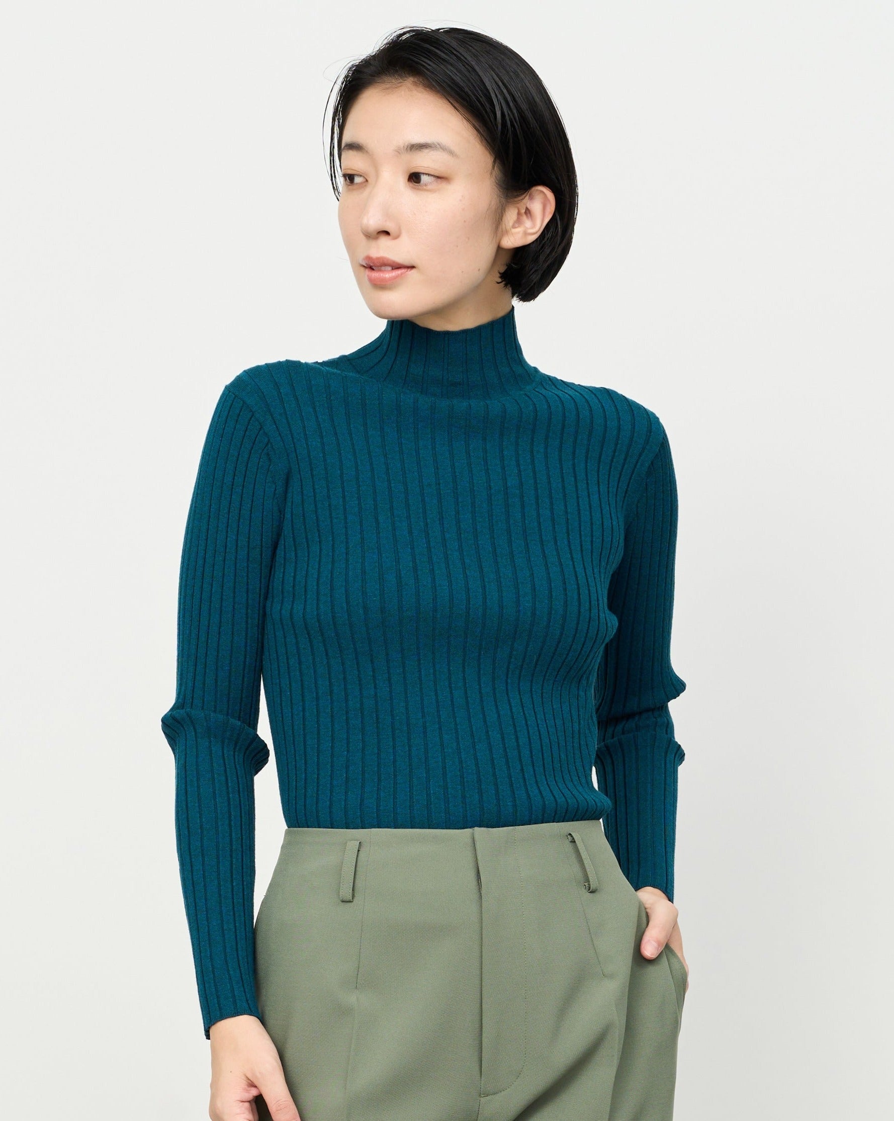 Wide Rib Turtleneck