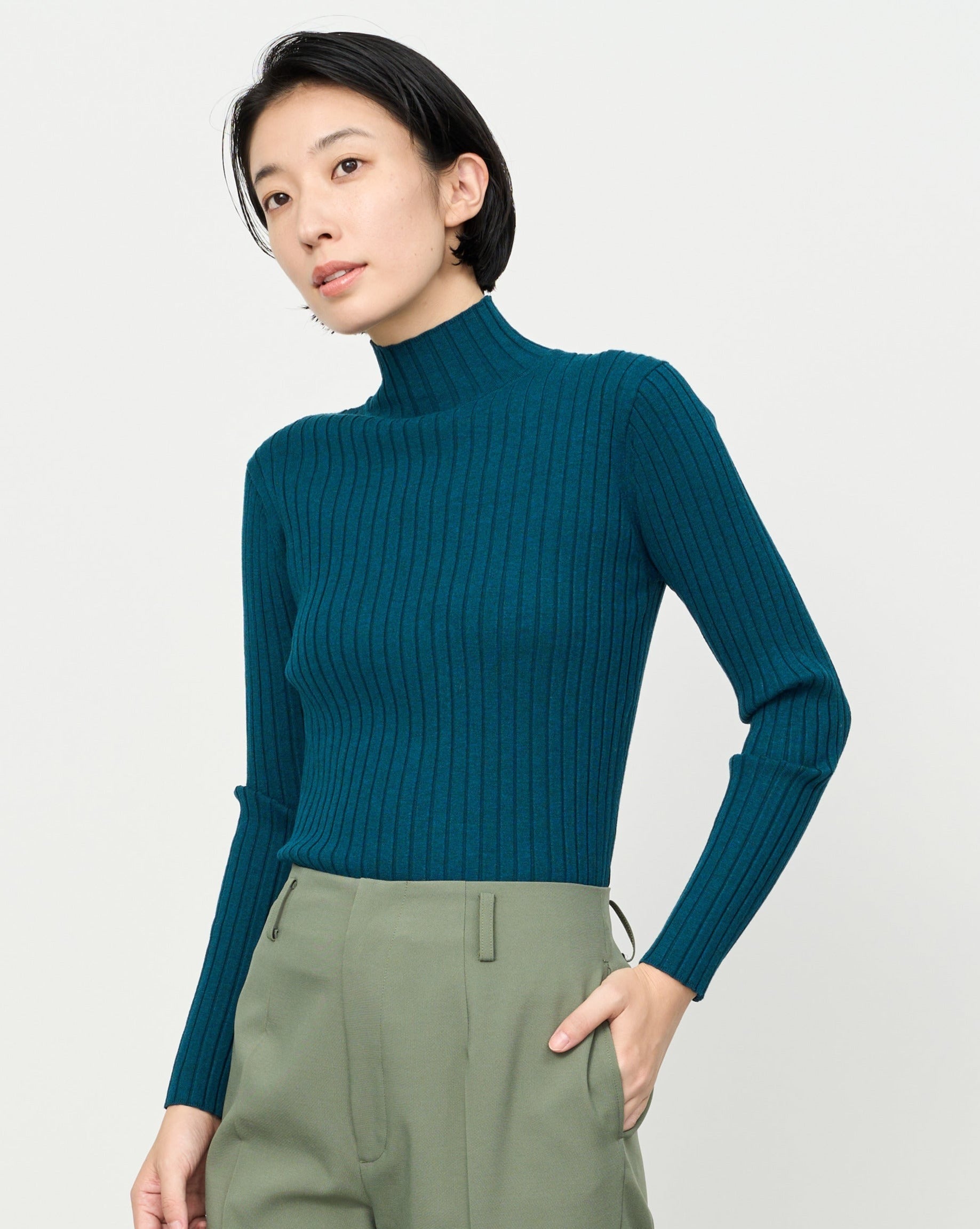 Wide Rib Turtleneck