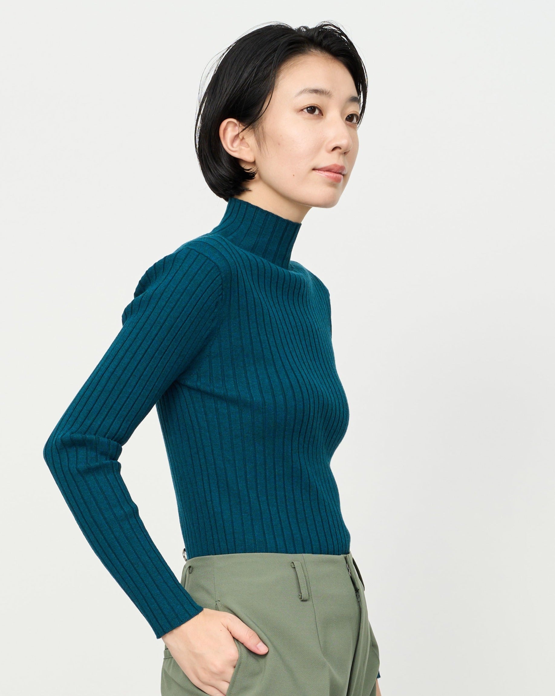 Wide Rib Turtleneck