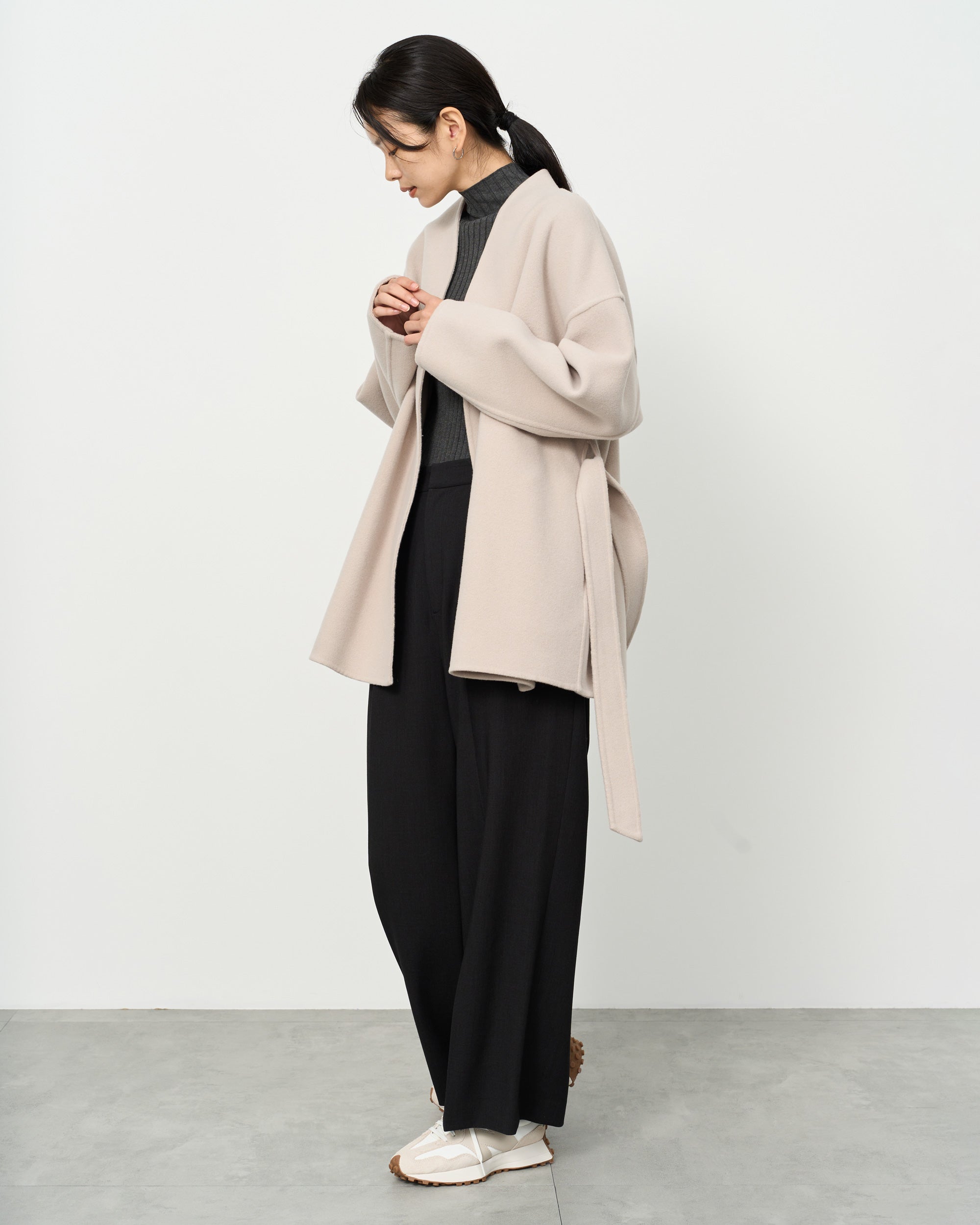 Double-faced Wool Midi Coat