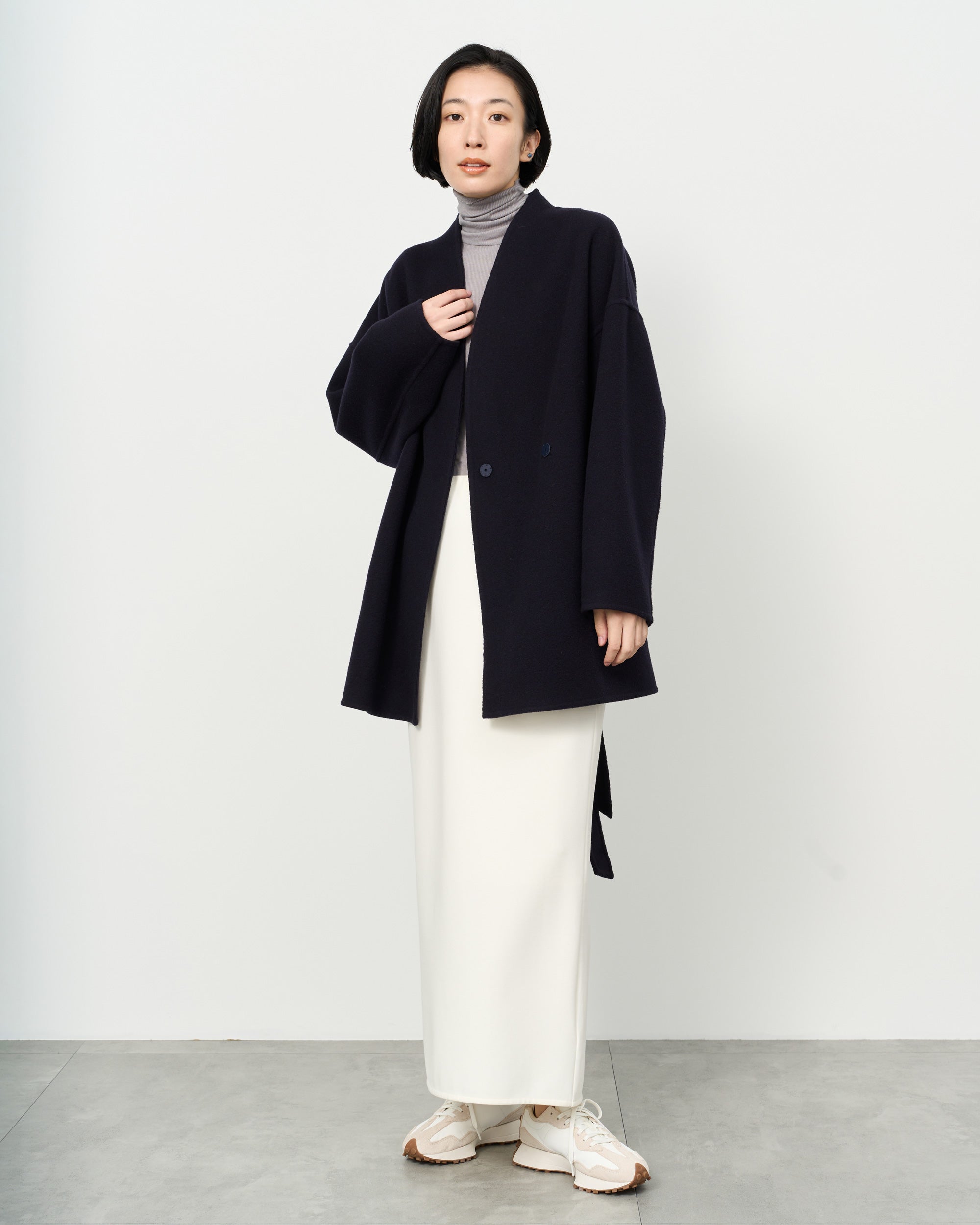 Double-faced Wool Midi Coat