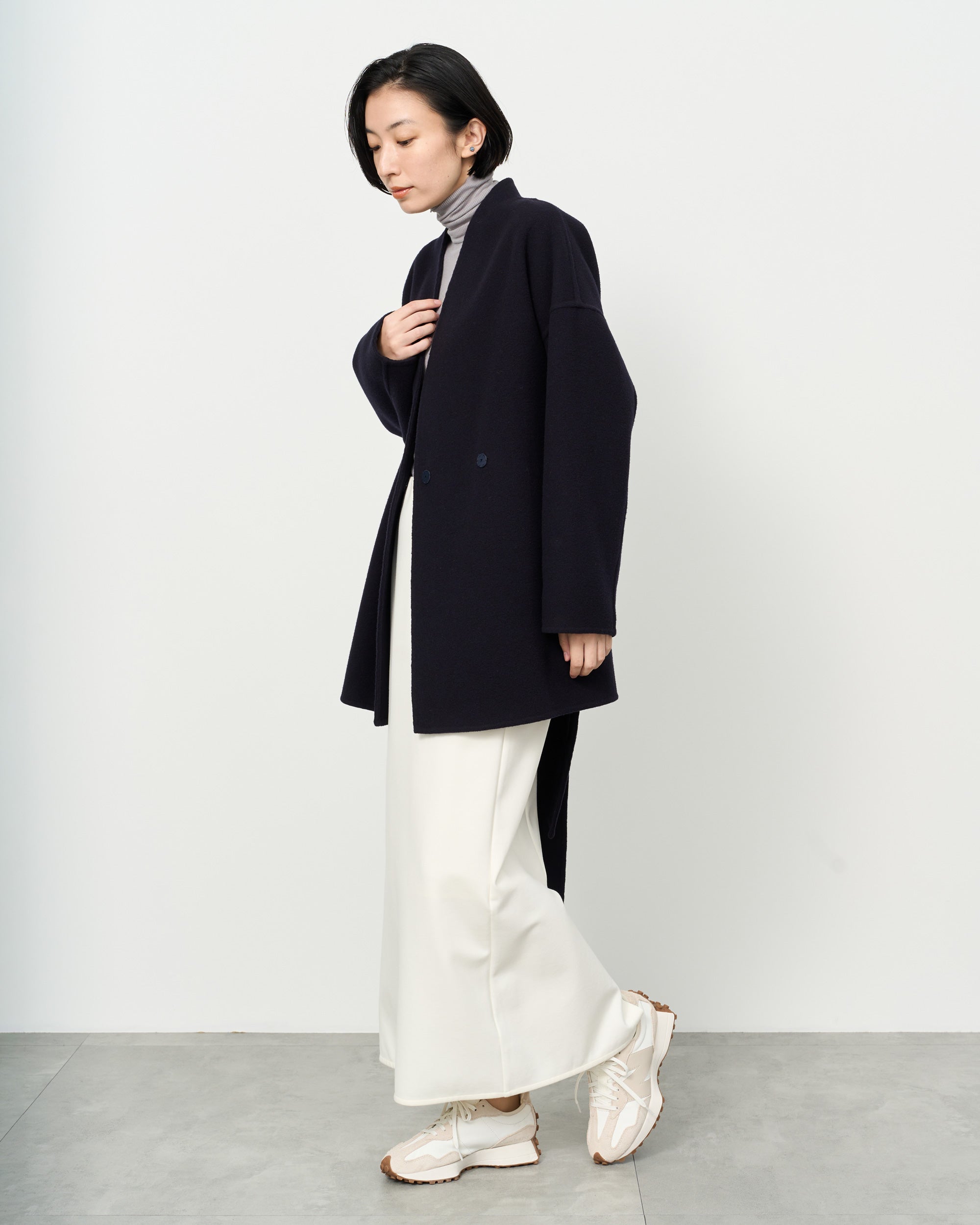 Double-faced Wool Midi Coat