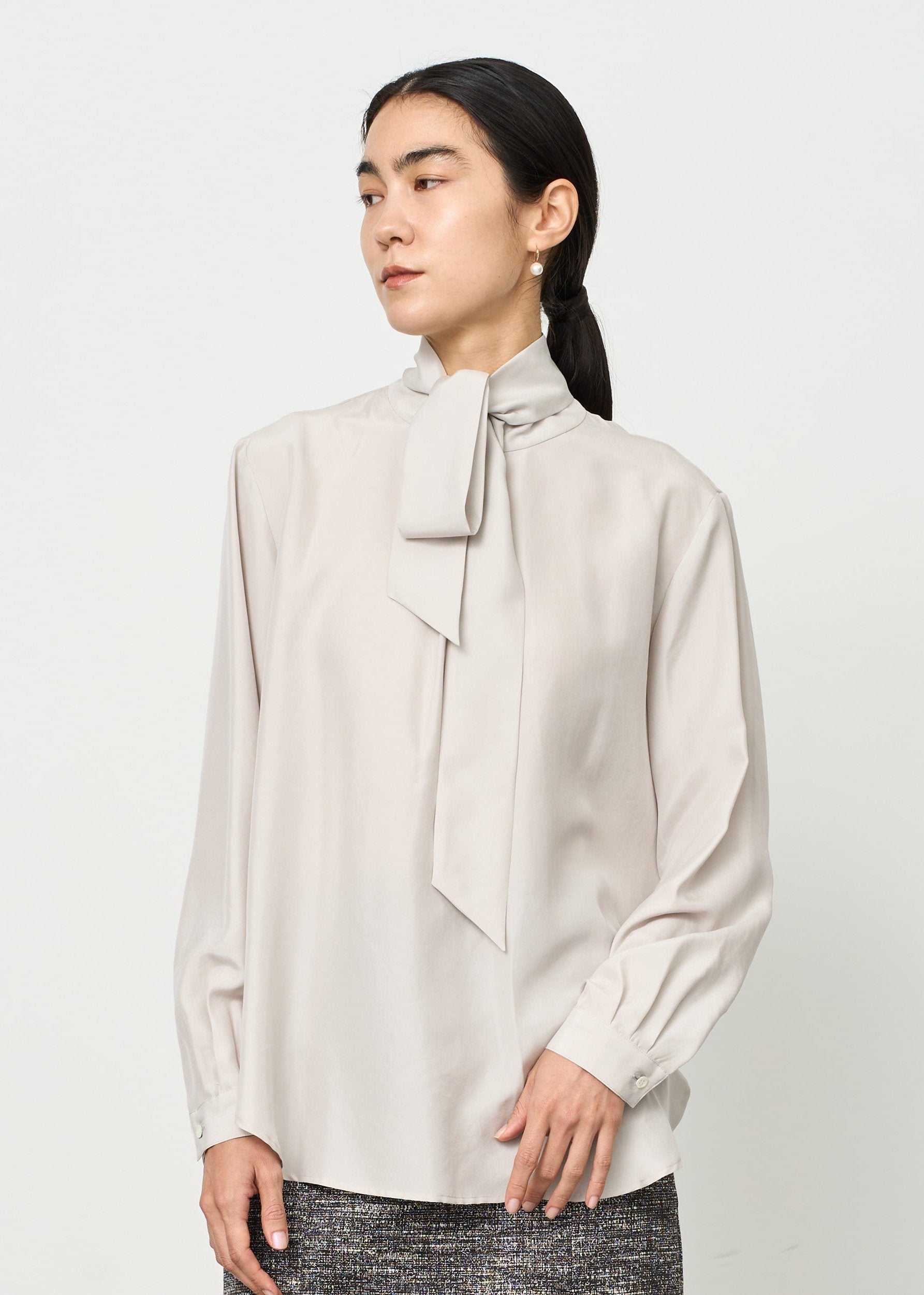 Silk Bow-tie Blouse