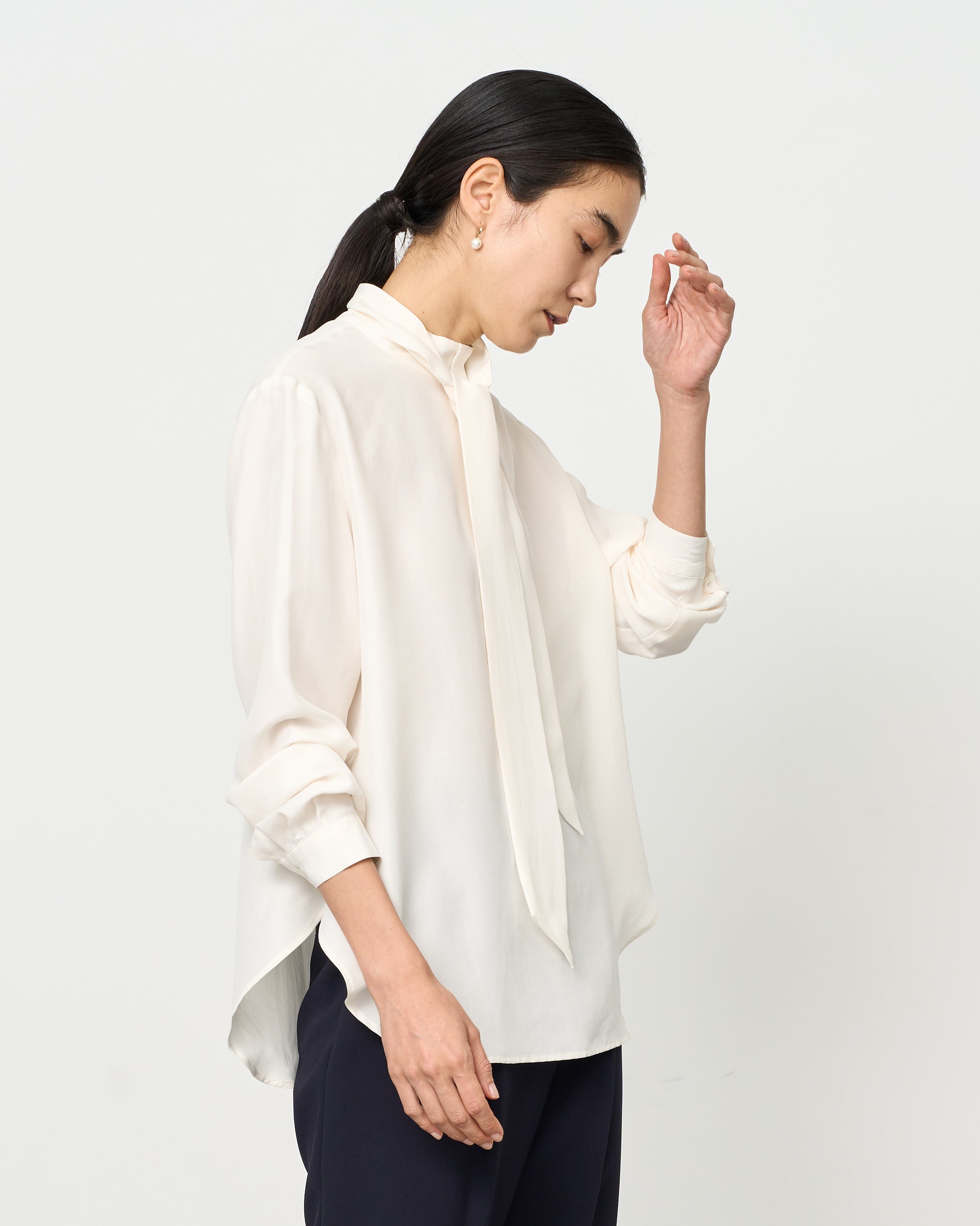 Silk Bow-tie Blouse