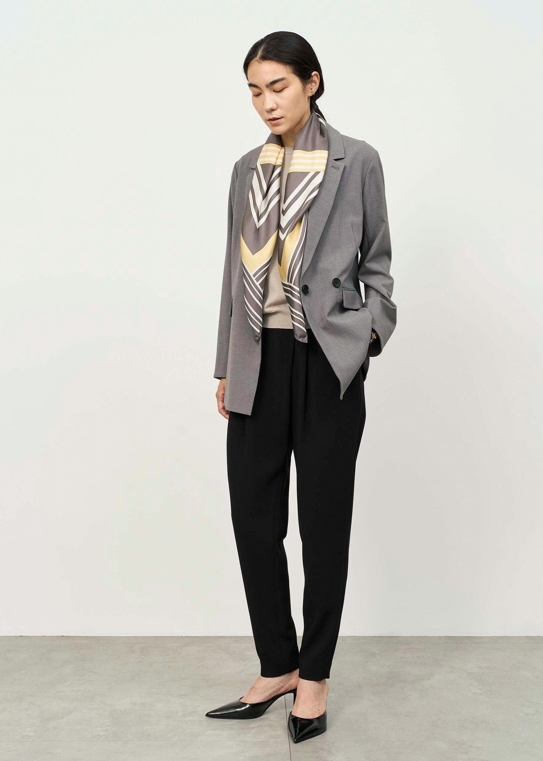 Wool-Like Stretch Semi-Double Jacket