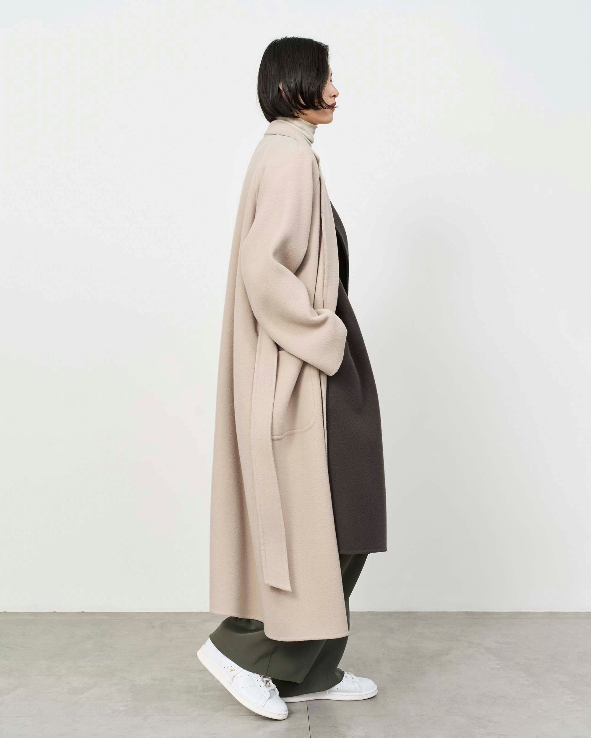 Double-faced Wool Robe Coat