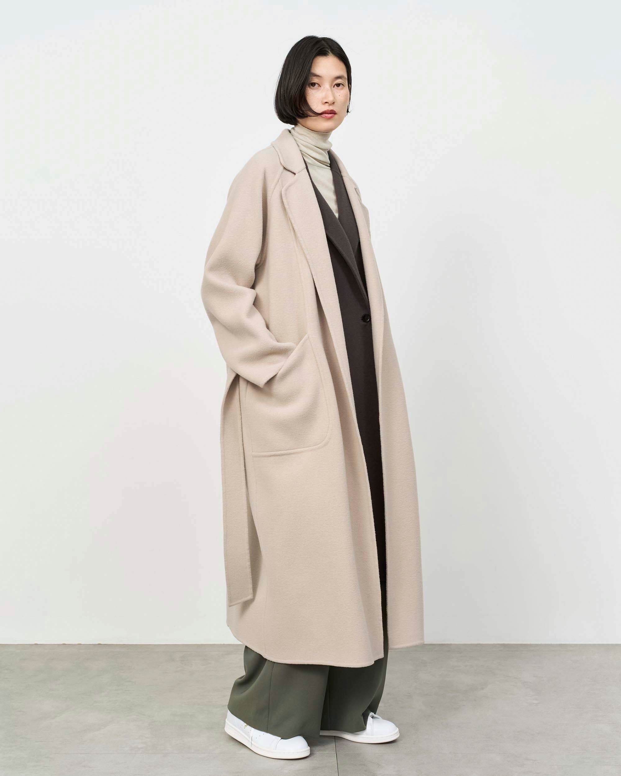 Double-faced Wool Robe Coat