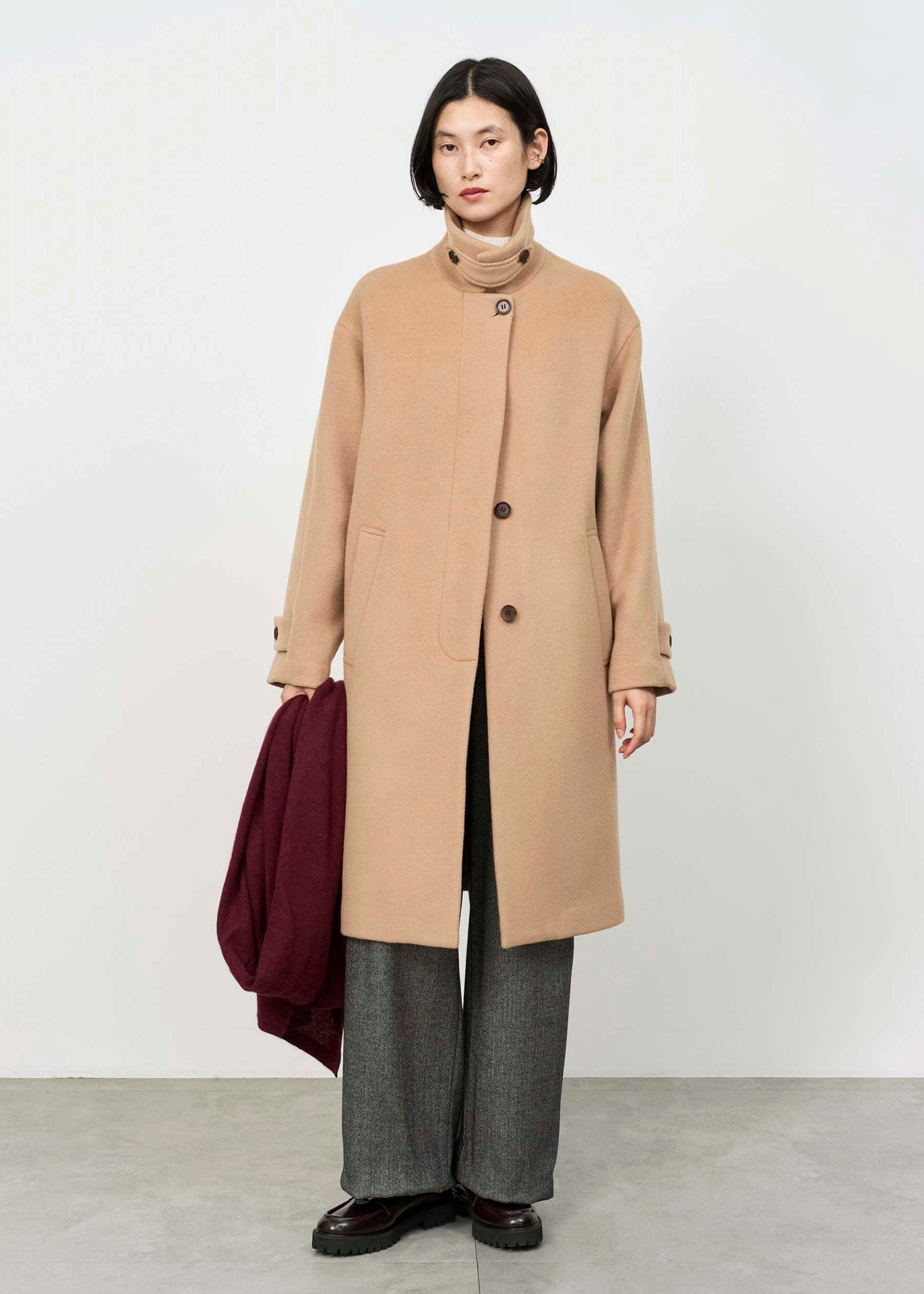 Wool Soutien Collar Coat