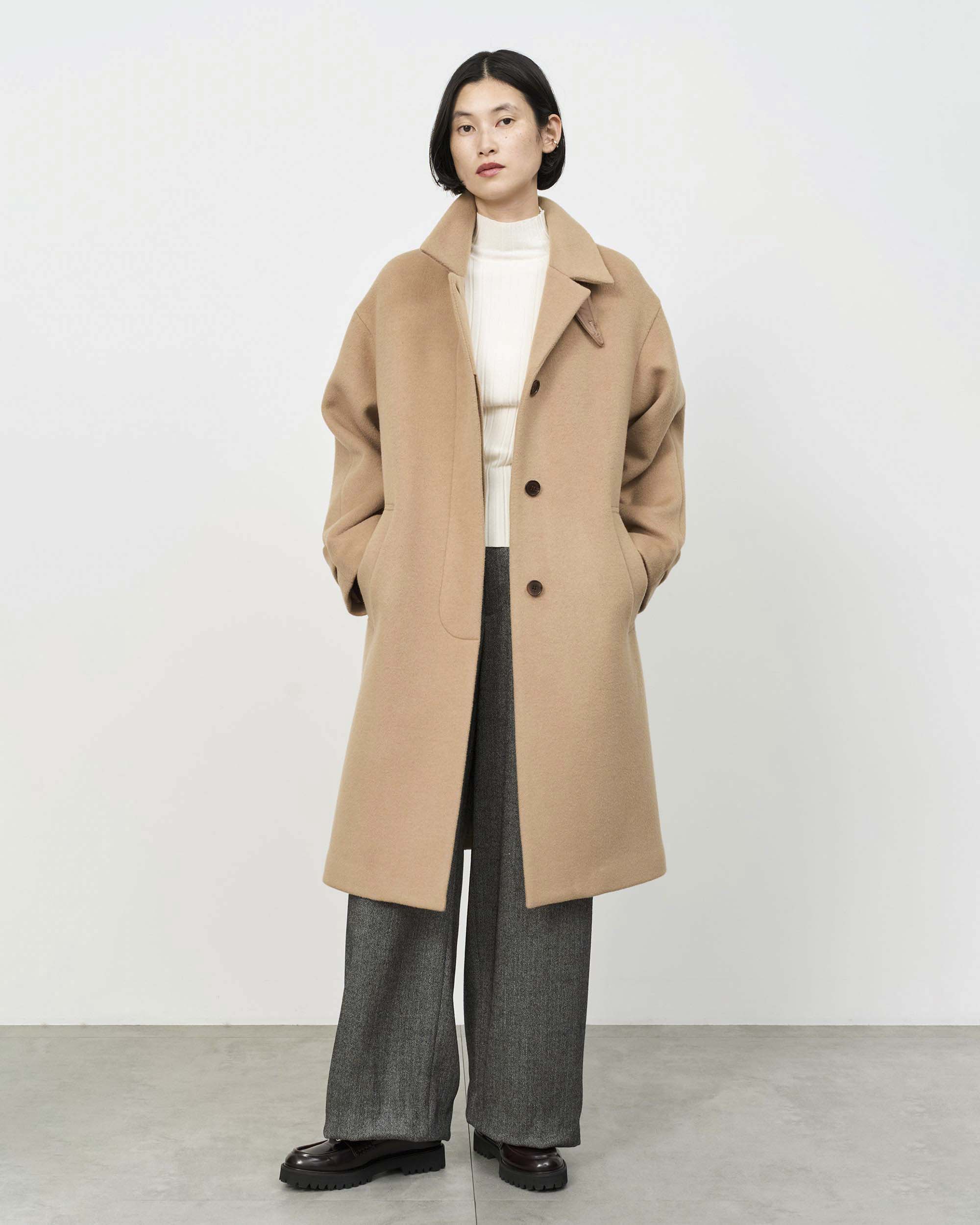 Wool Soutien Collar Coat