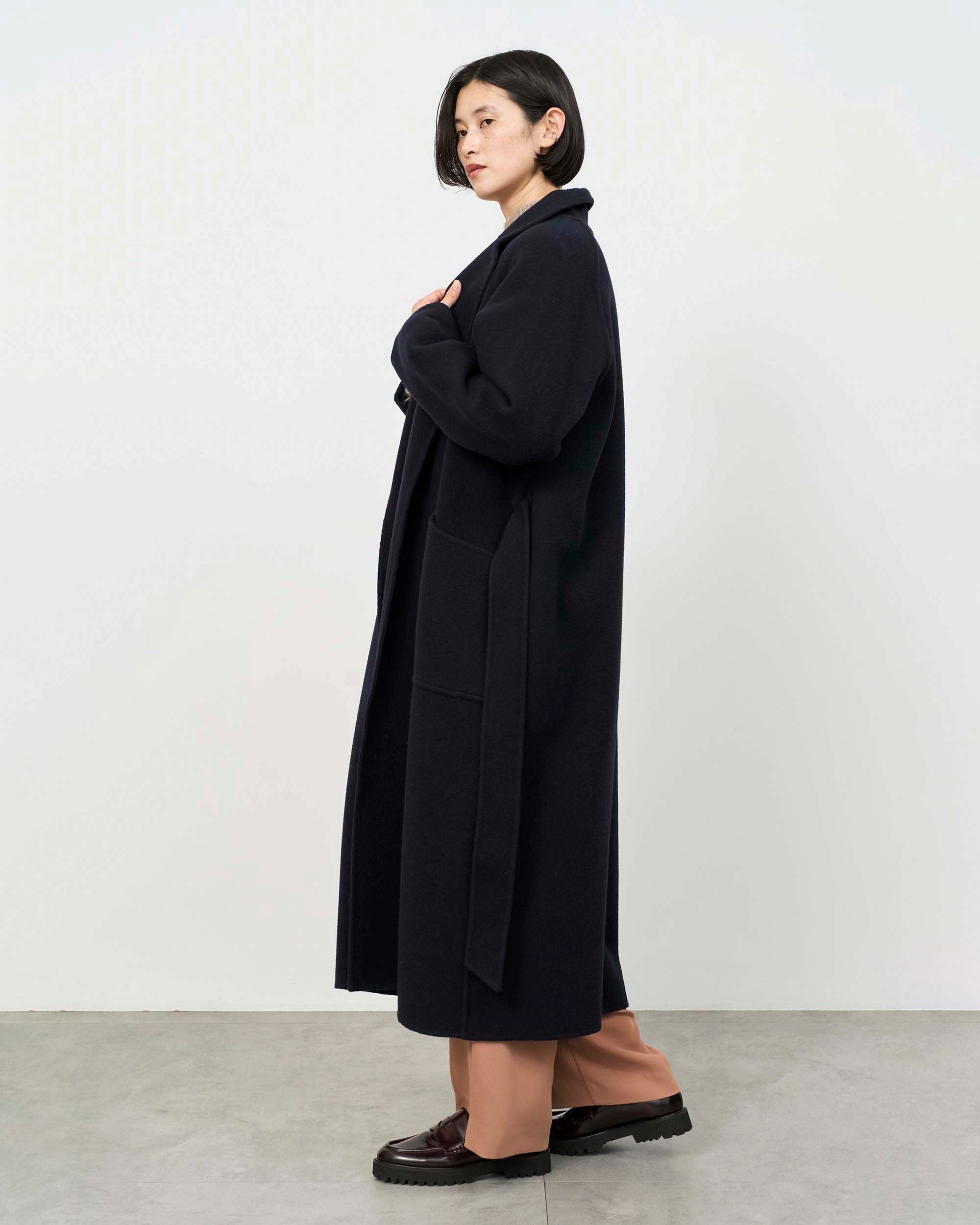 Double-faced Wool Robe Coat