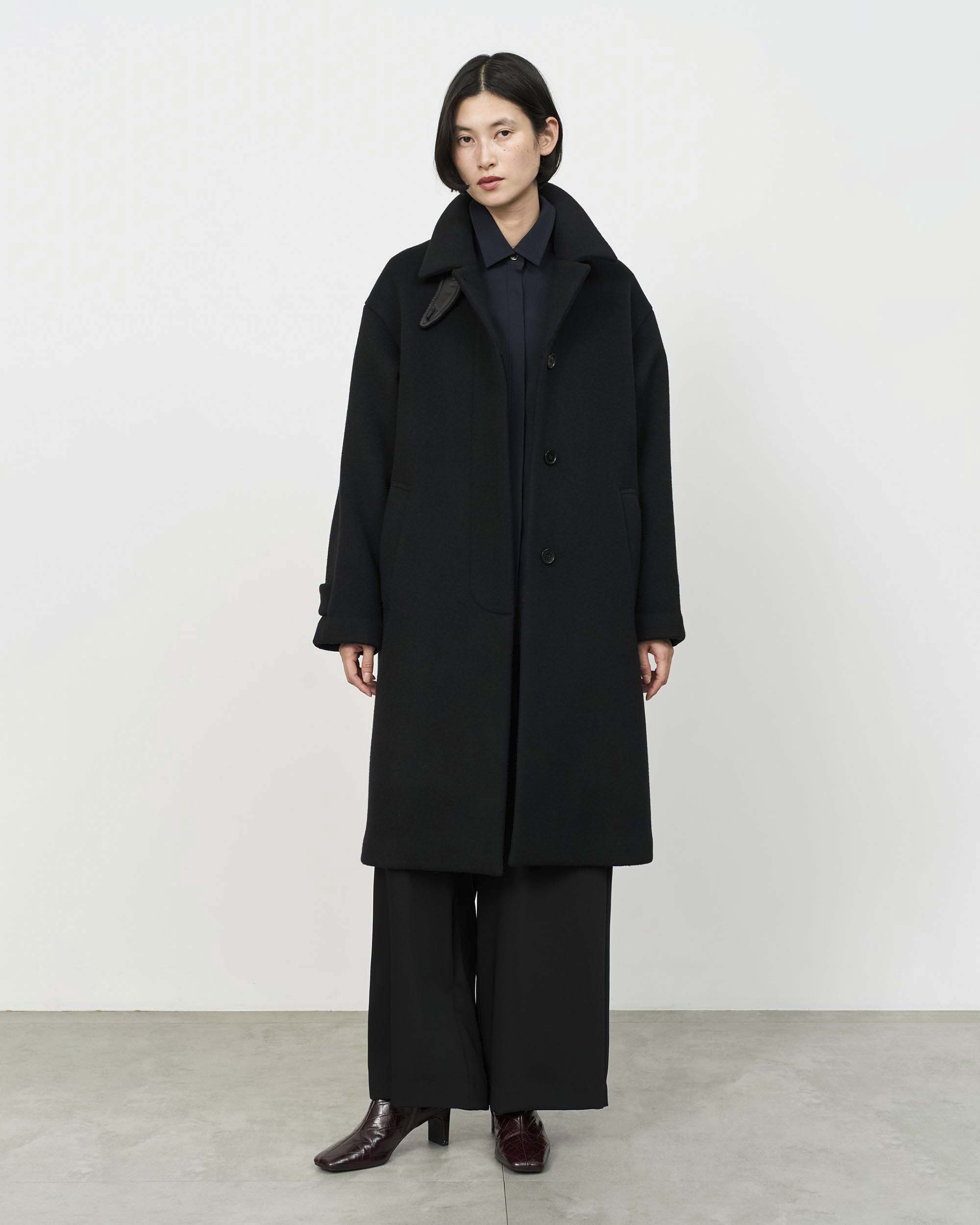 Wool Soutien Collar Coat