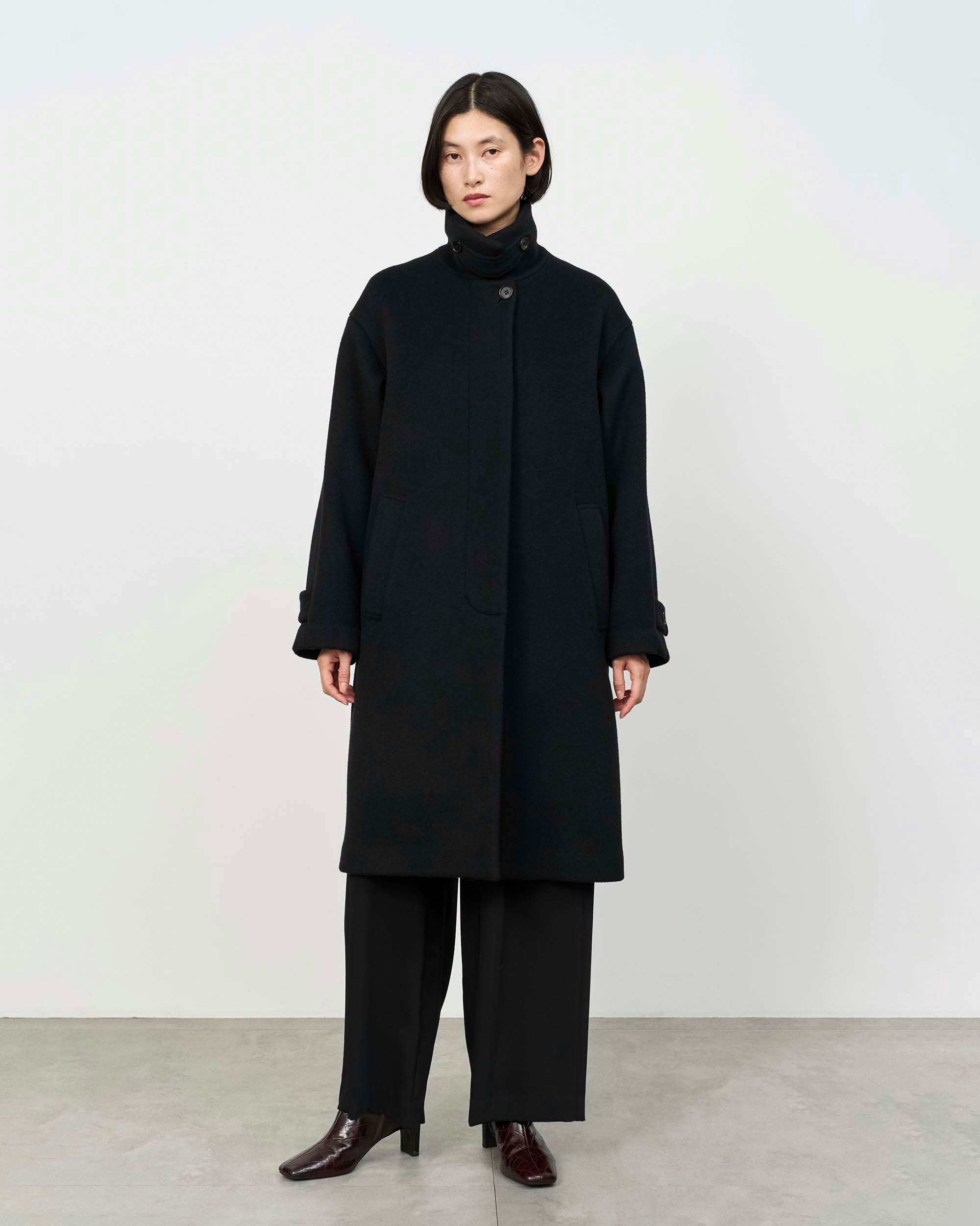 Wool Soutien Collar Coat