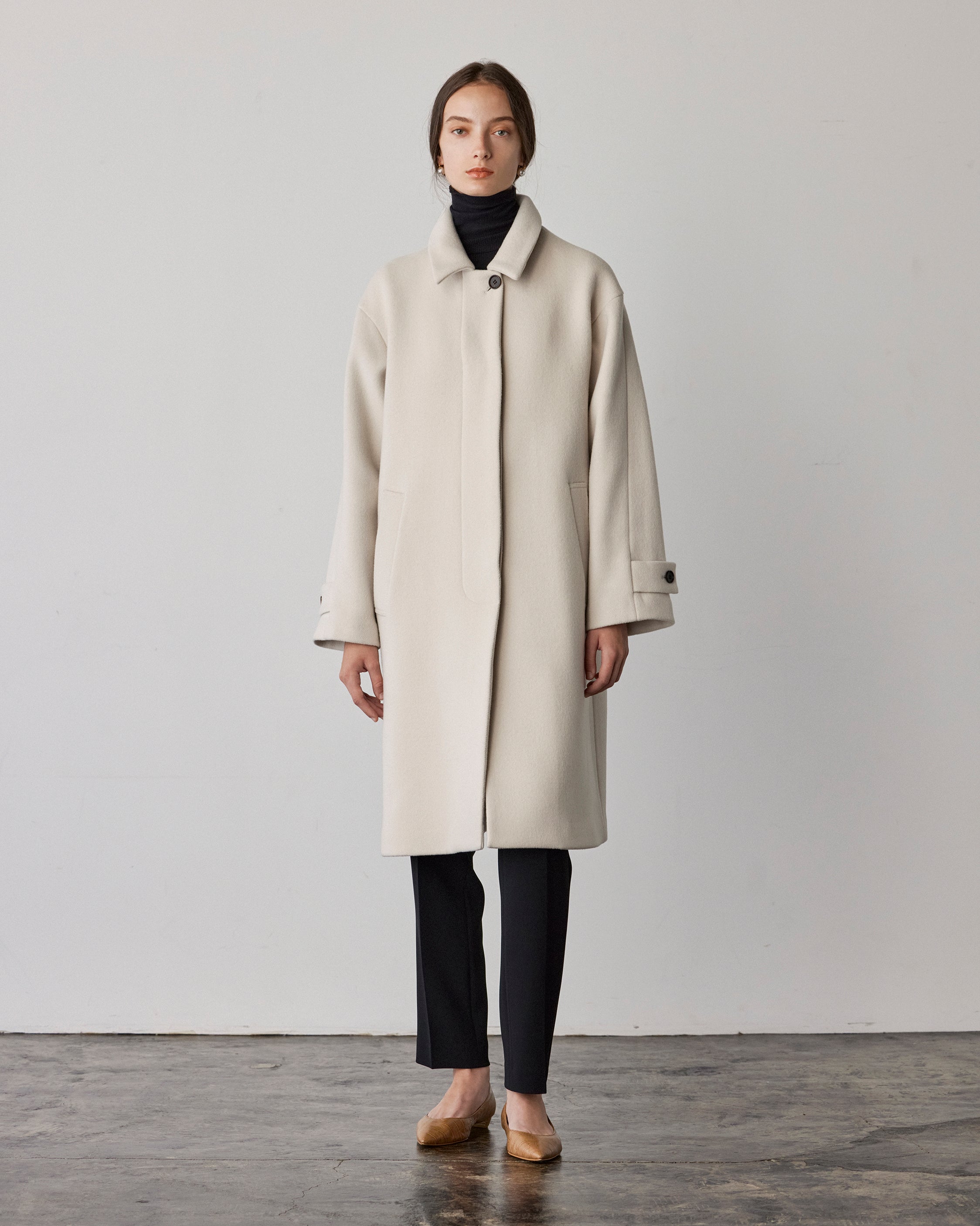 Wool Soutien Collar Coat