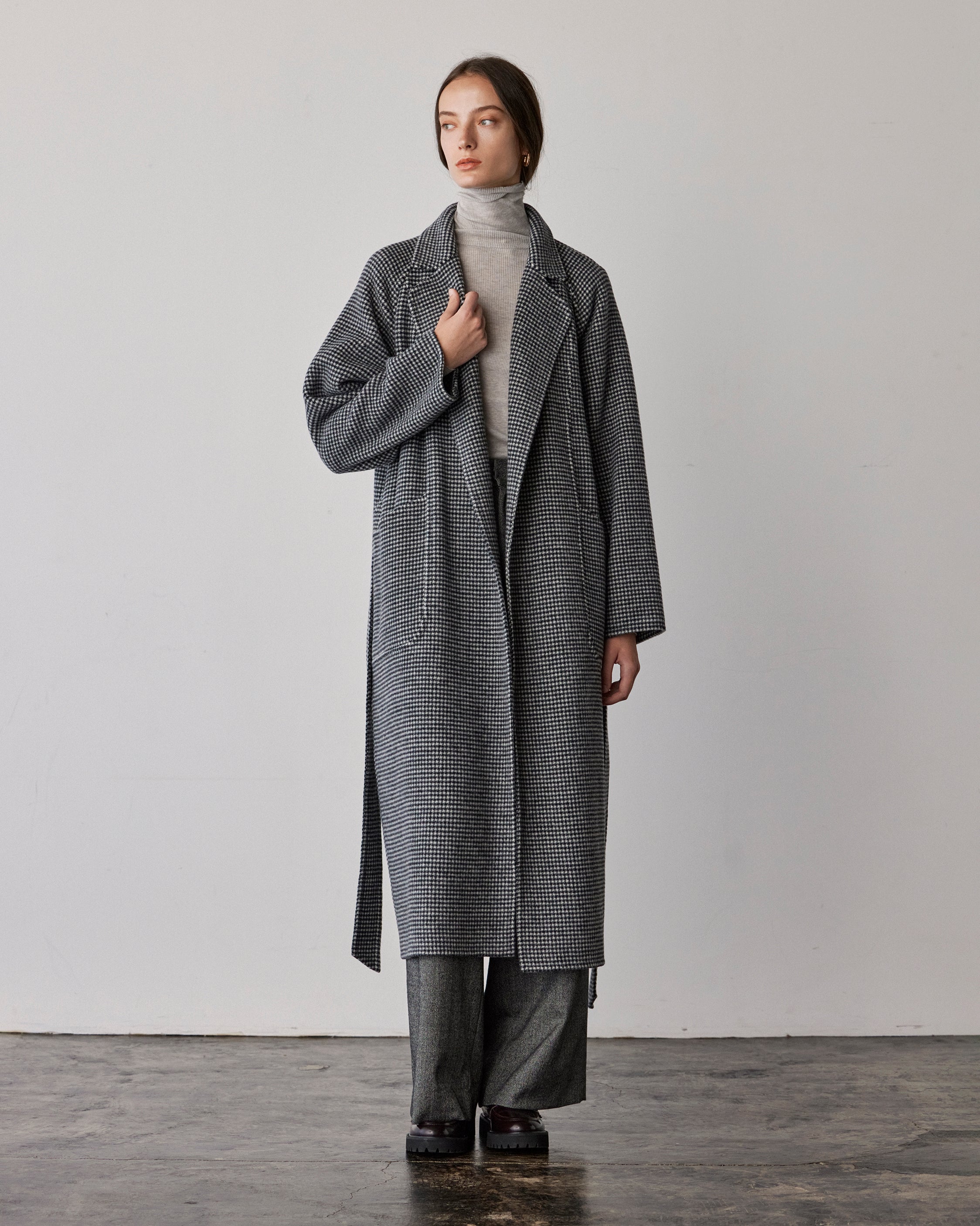 Double-faced Wool Robe Coat