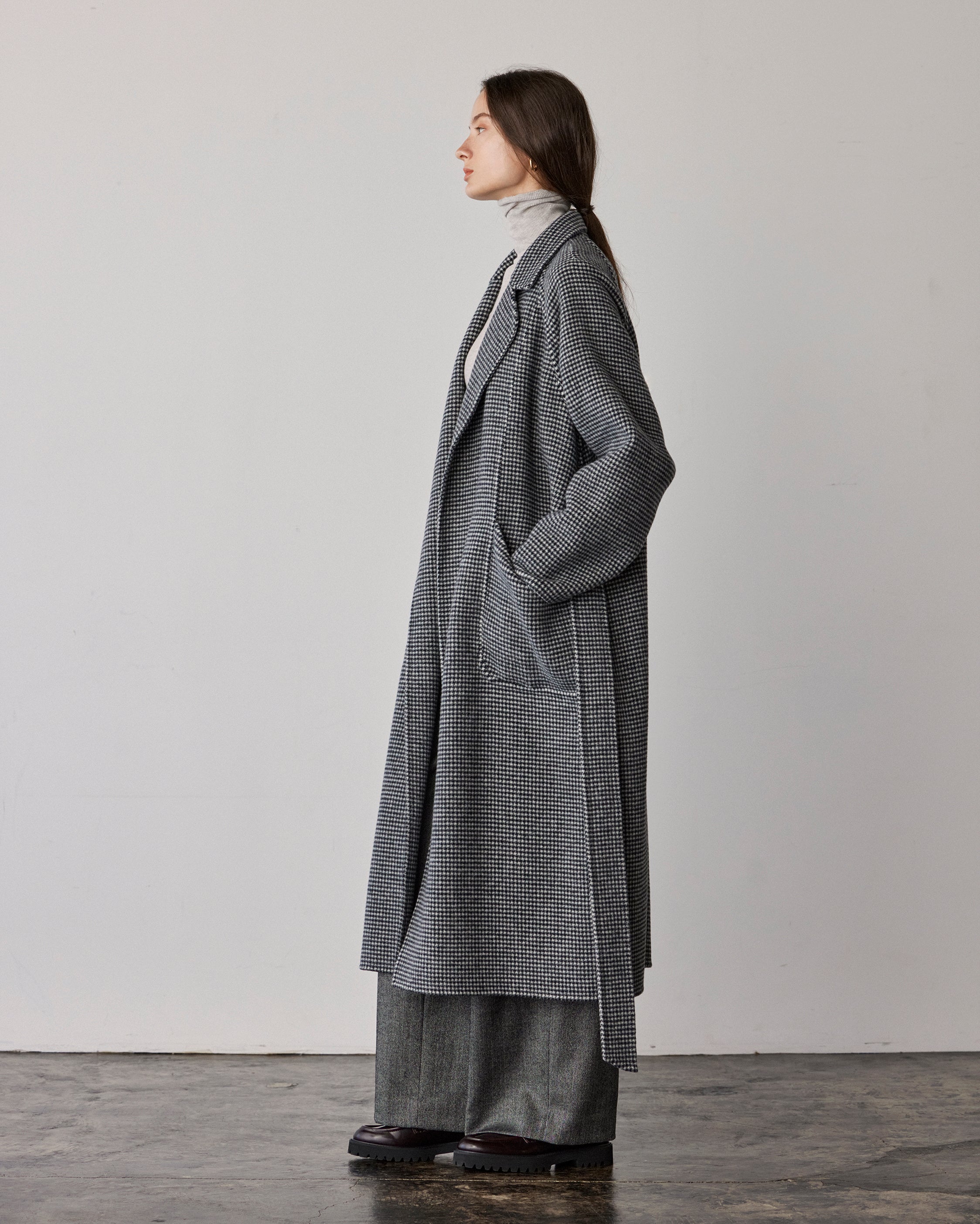 Double-faced Wool Robe Coat