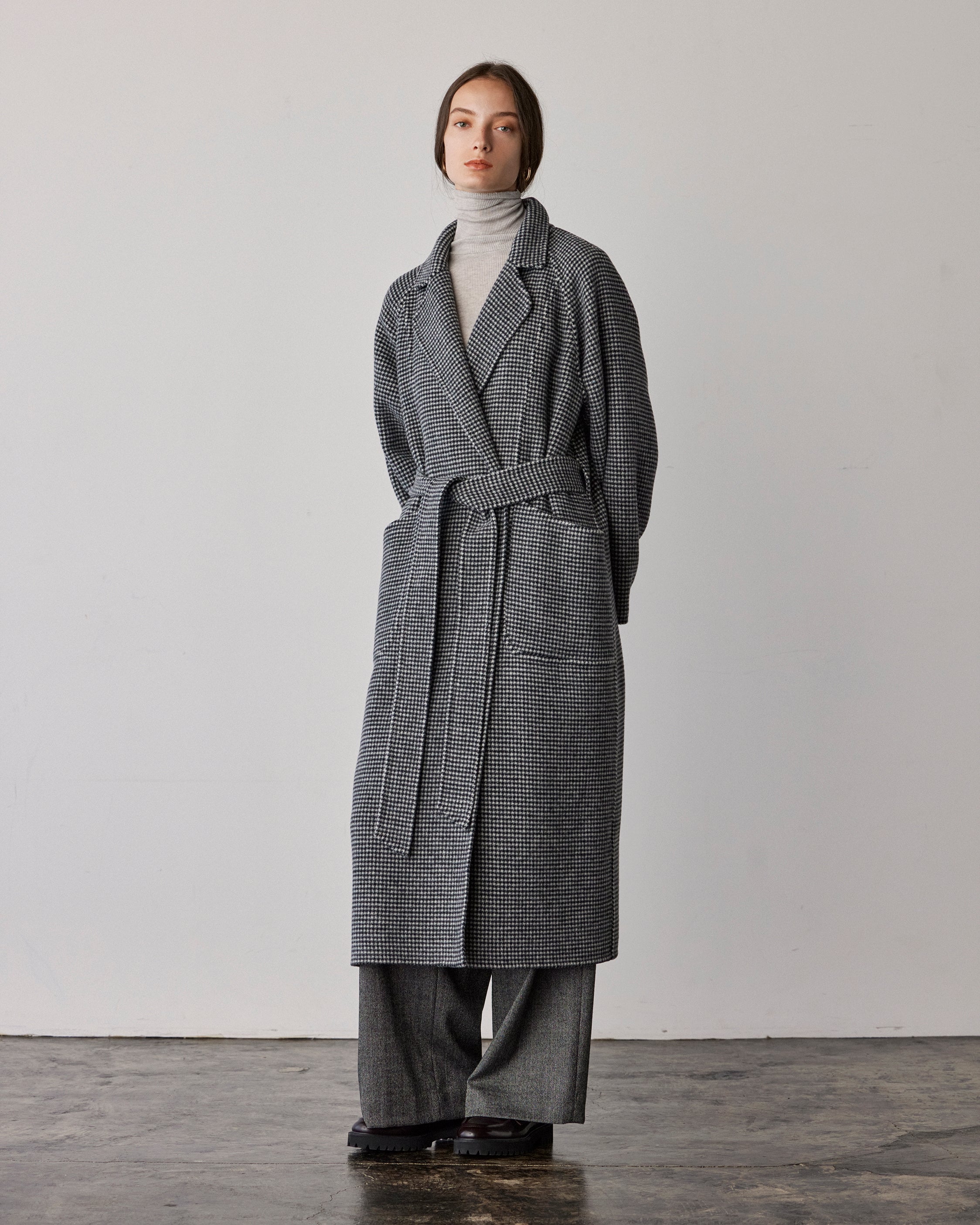 Double-faced Wool Robe Coat