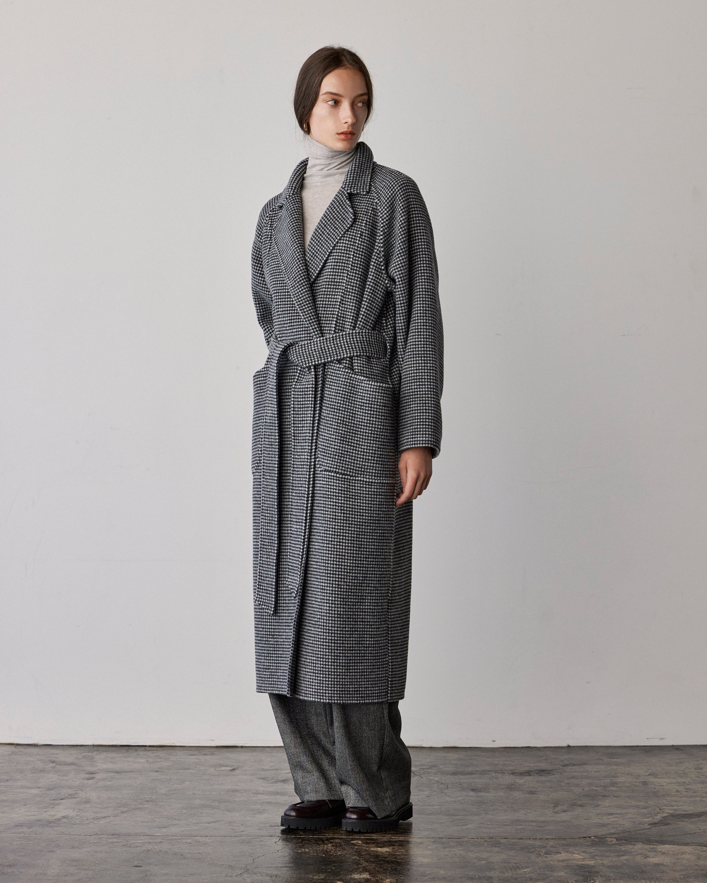 Double-faced Wool Robe Coat