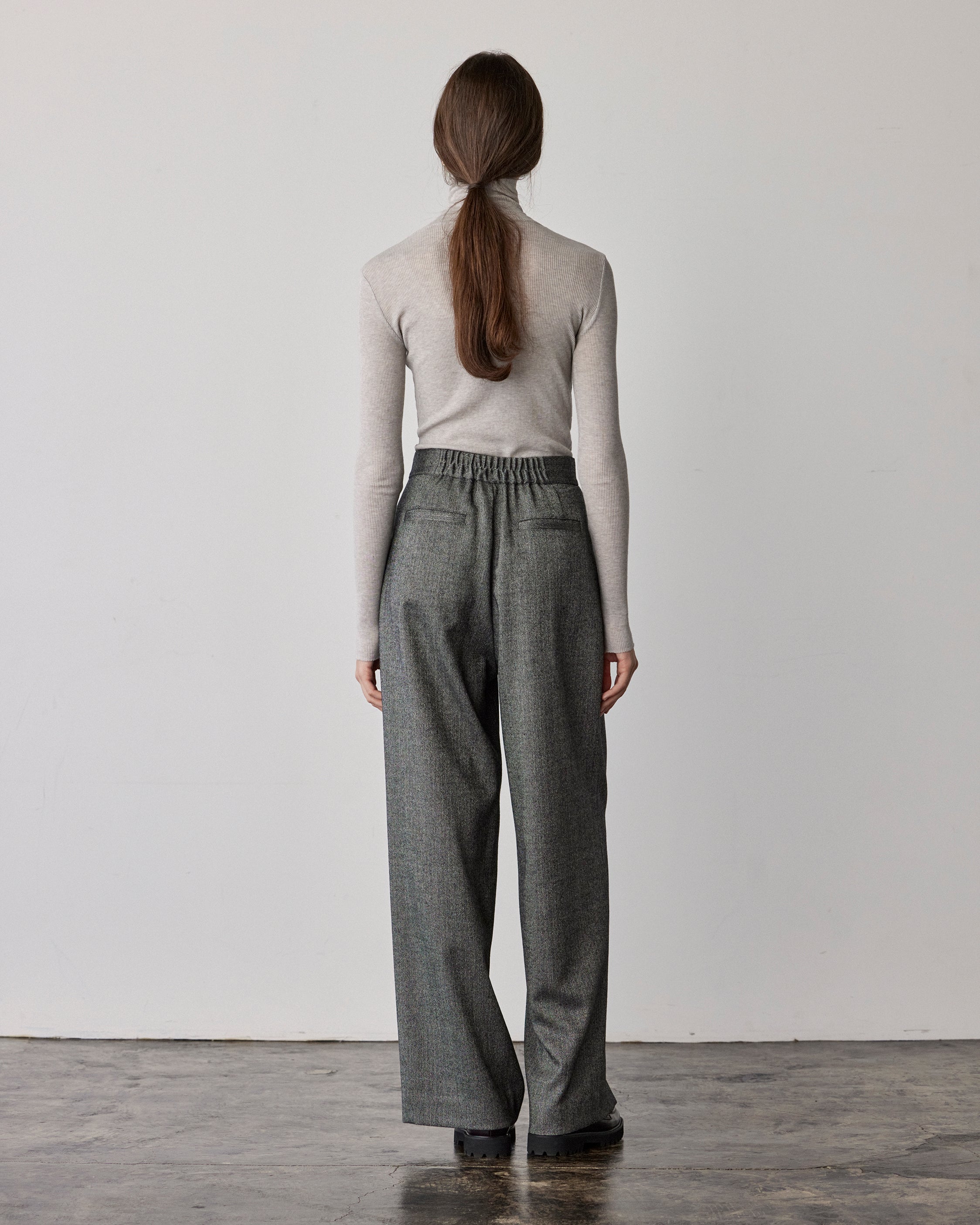 Herringbone Wide Pants