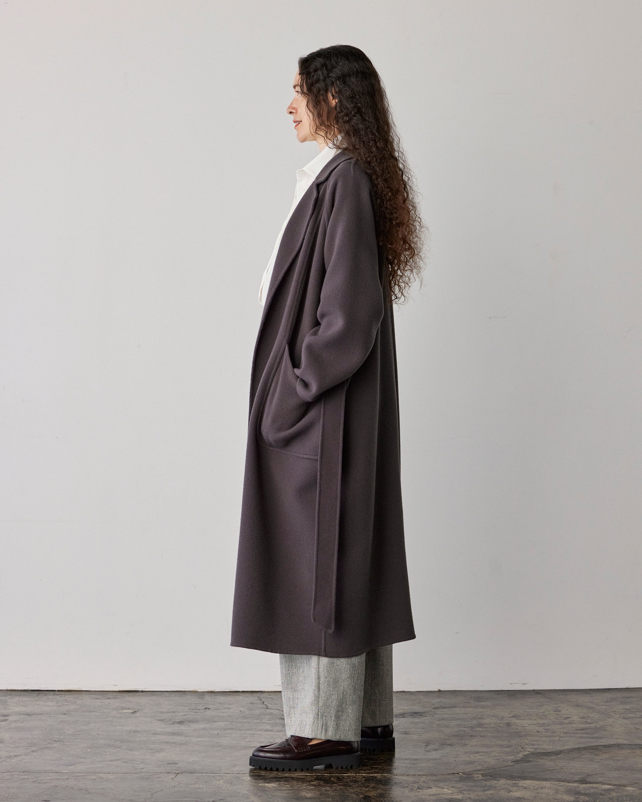 Double-faced Wool Robe Coat