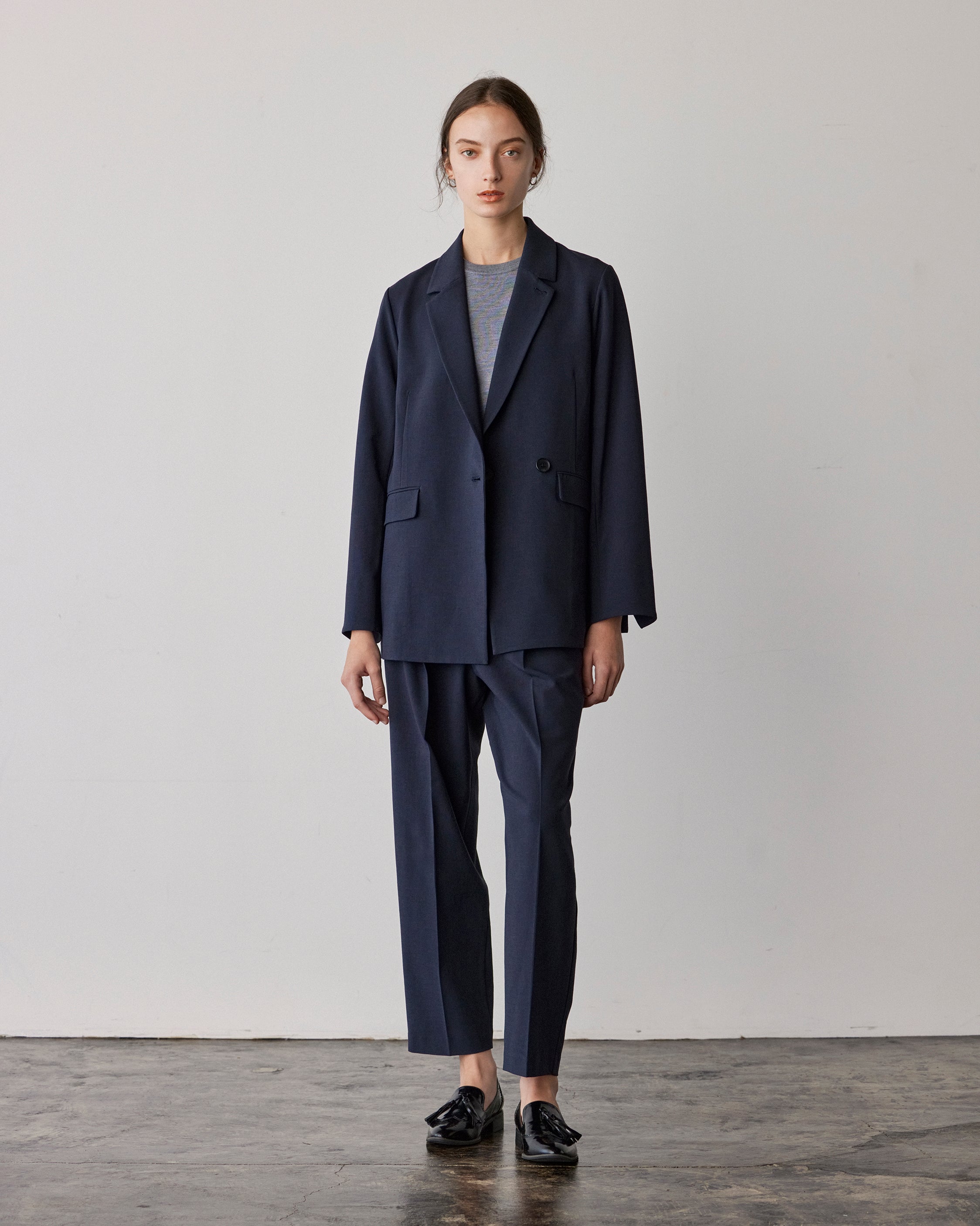 Wool-Like Stretch Semi-Double Jacket