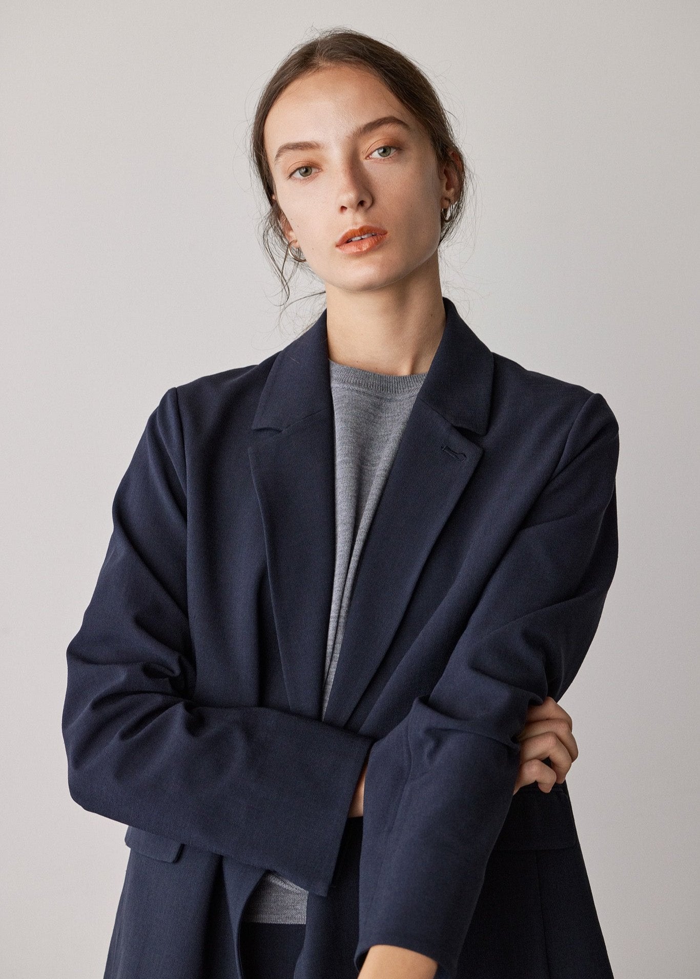 Wool-Like Stretch Semi-Double Jacket